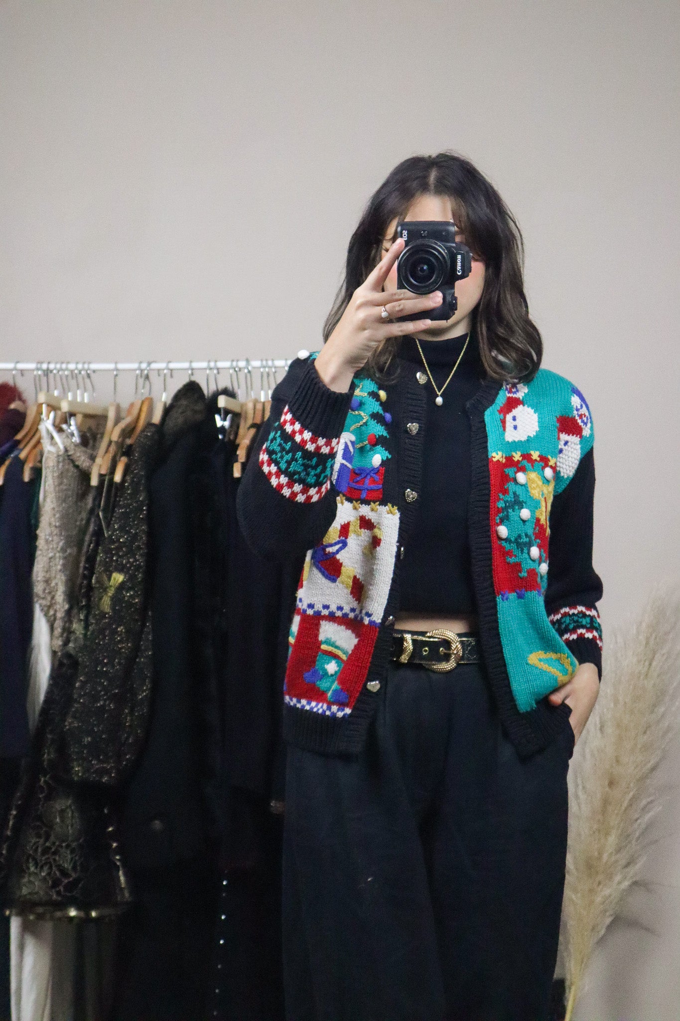 Vintage x Christmas Textured Cardigan (S)