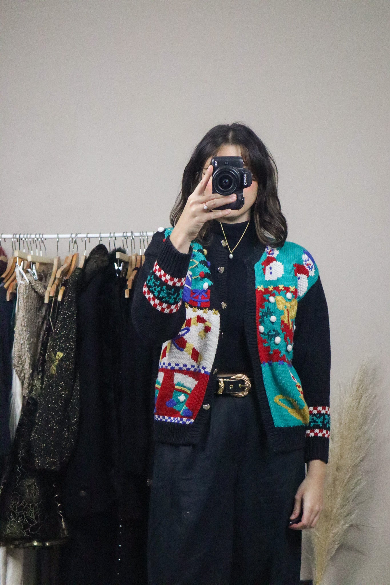 Vintage x Christmas Textured Cardigan (S)