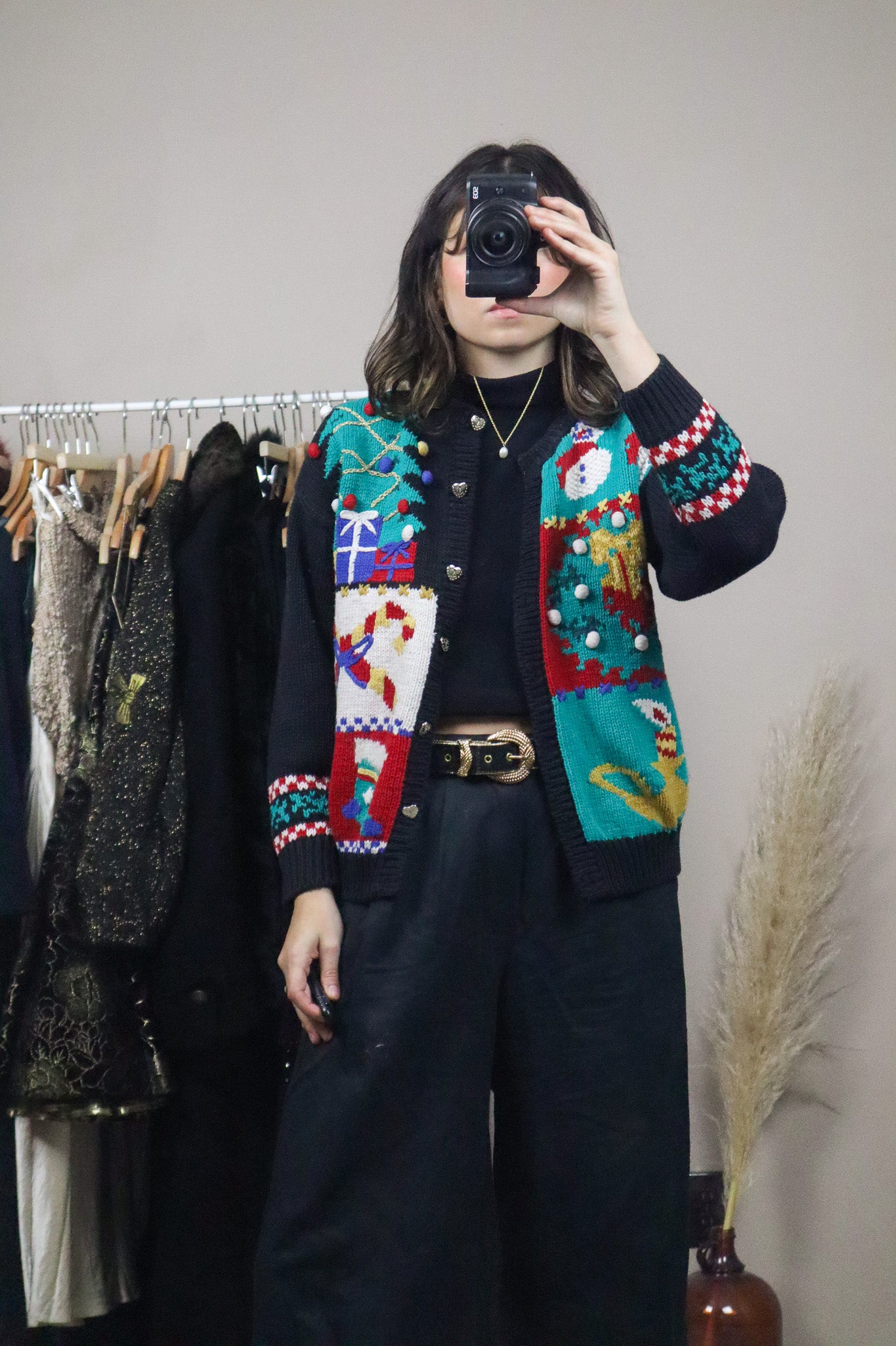 Vintage x Christmas Textured Cardigan (S)