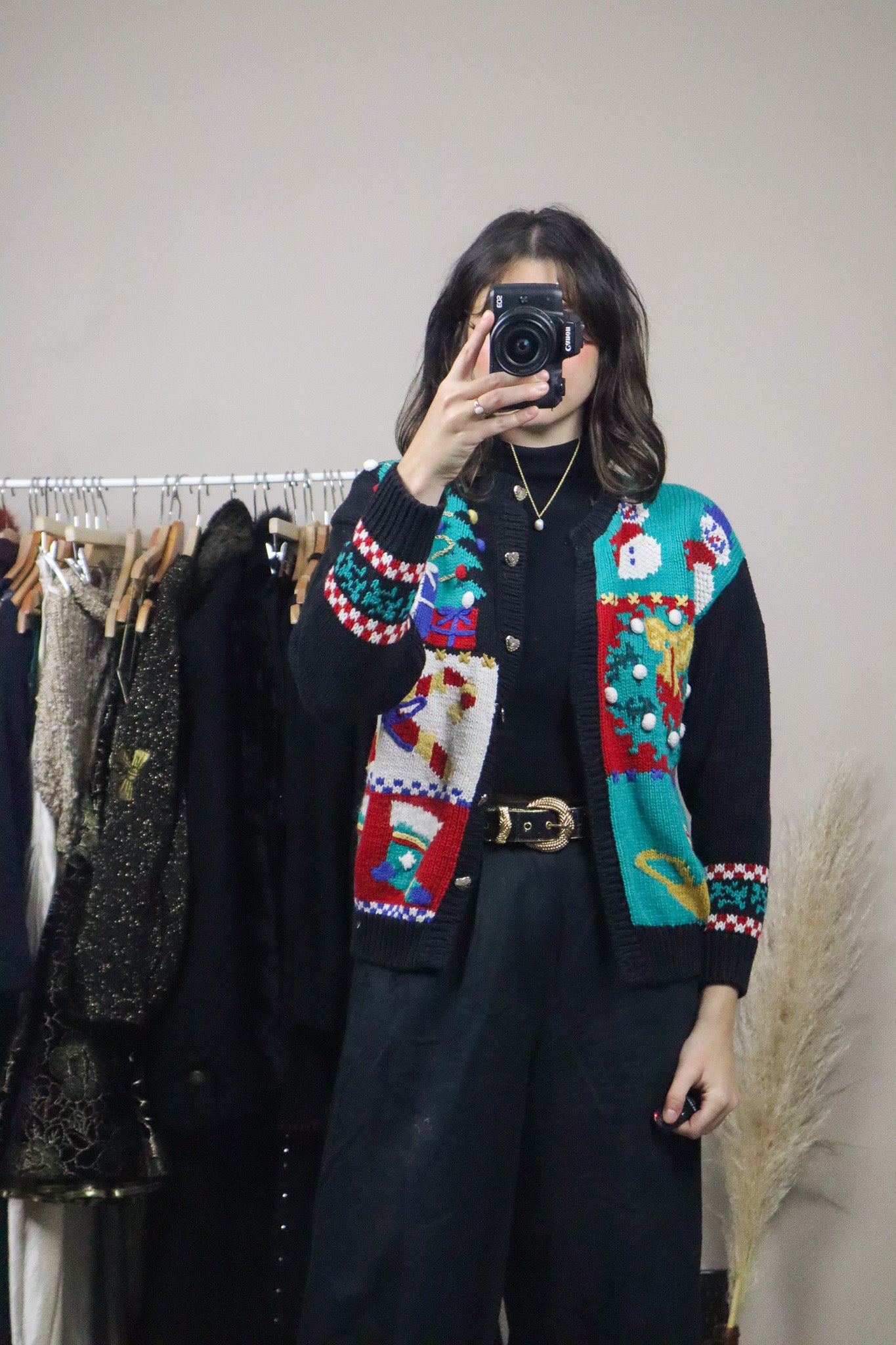 Vintage x Christmas Textured Cardigan (S)