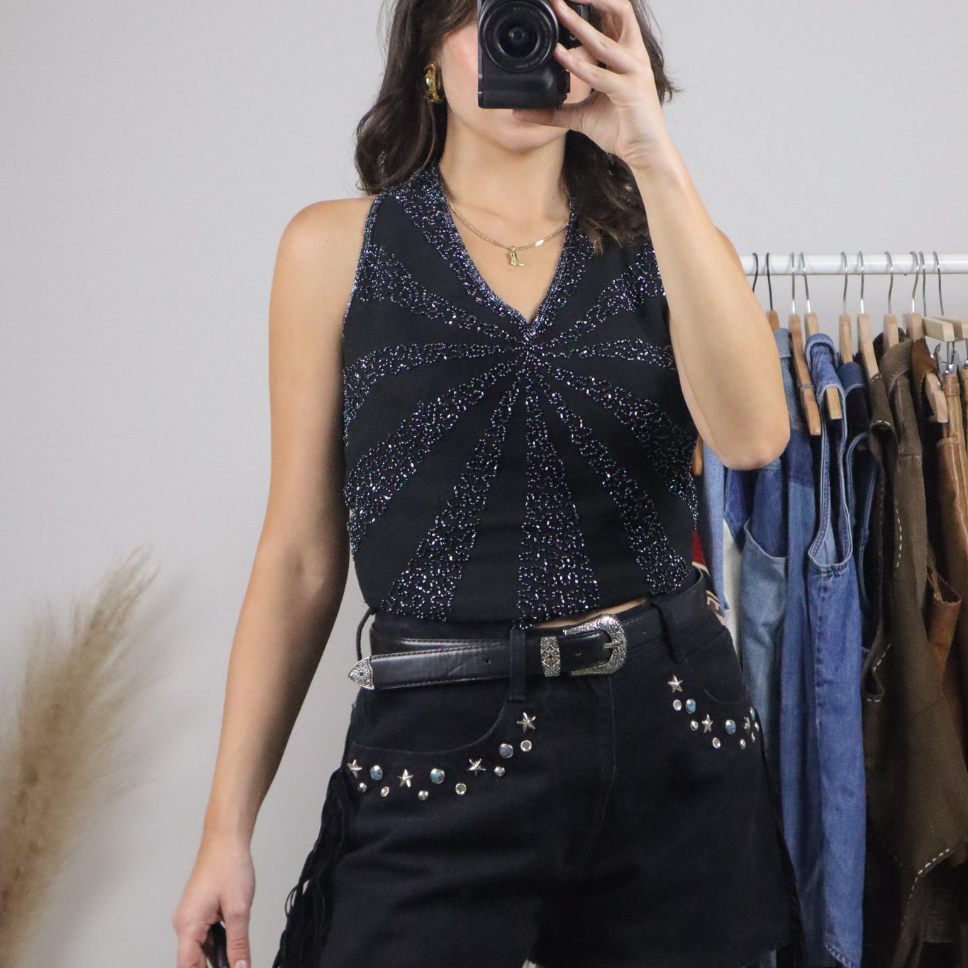 Vintage x Beaded Tank (S)