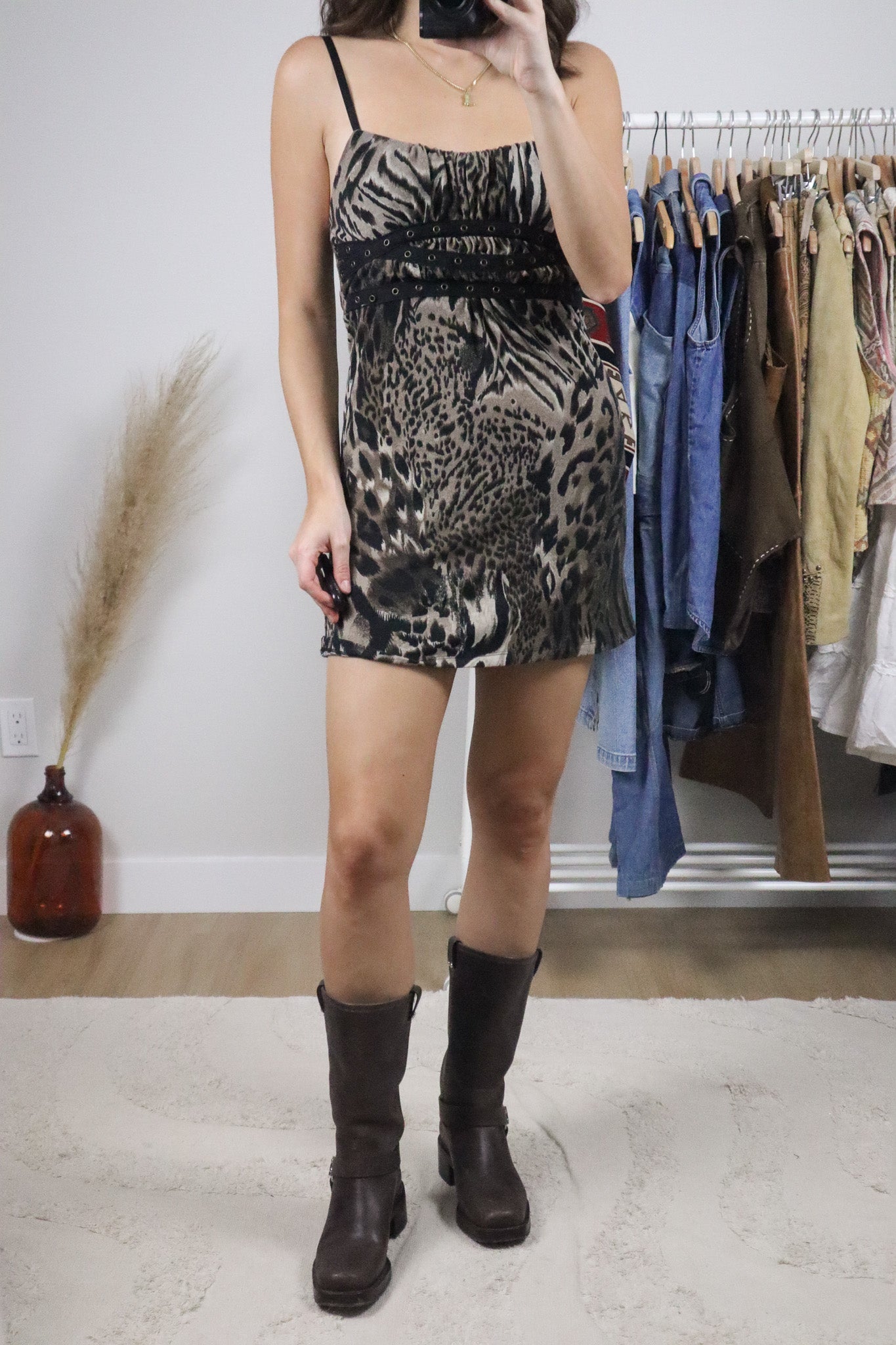 Made in Canada x Vintage x Animal Print Dress (XS)