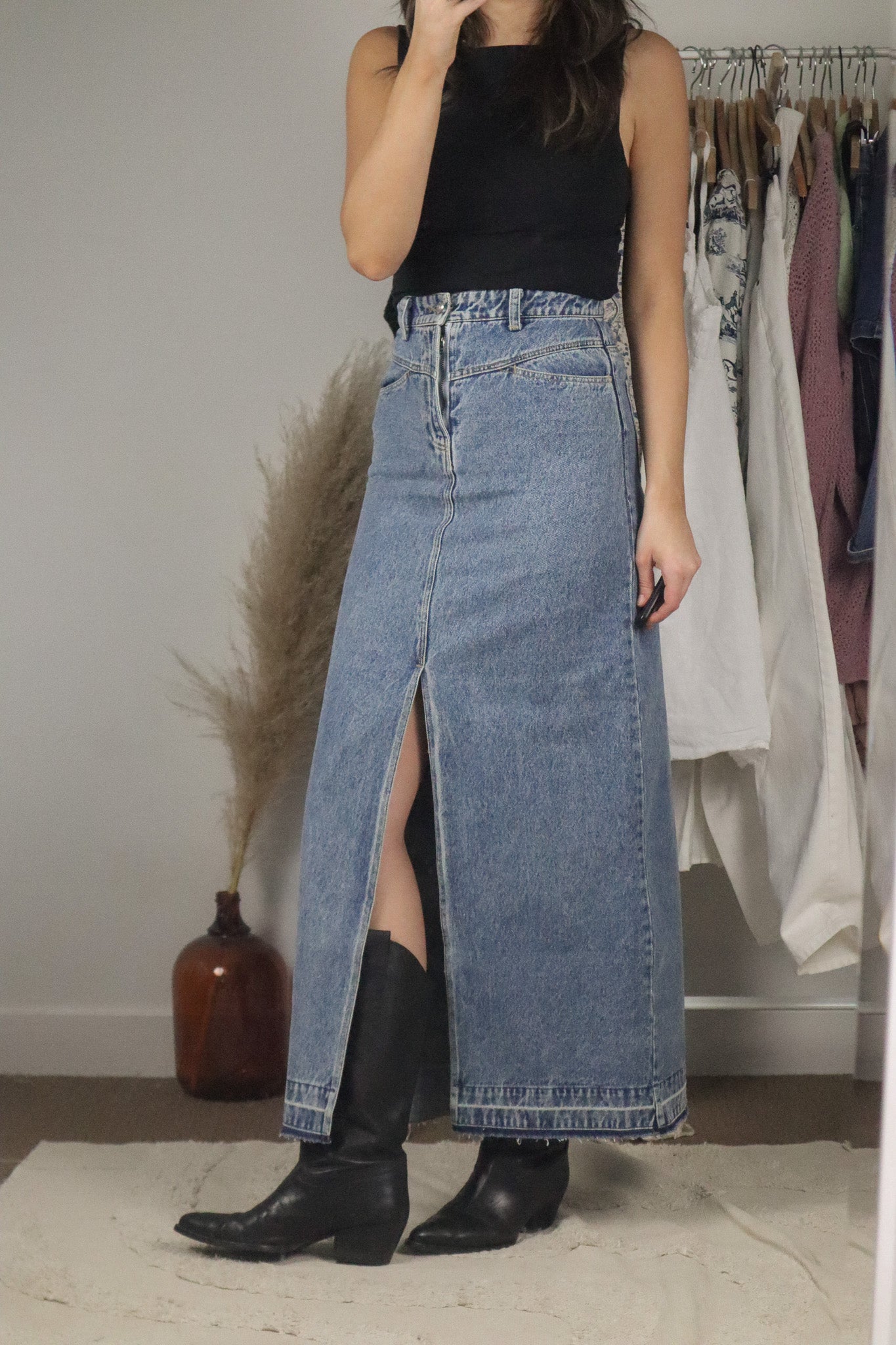 Modern x Denim Maxi Skirt (2)