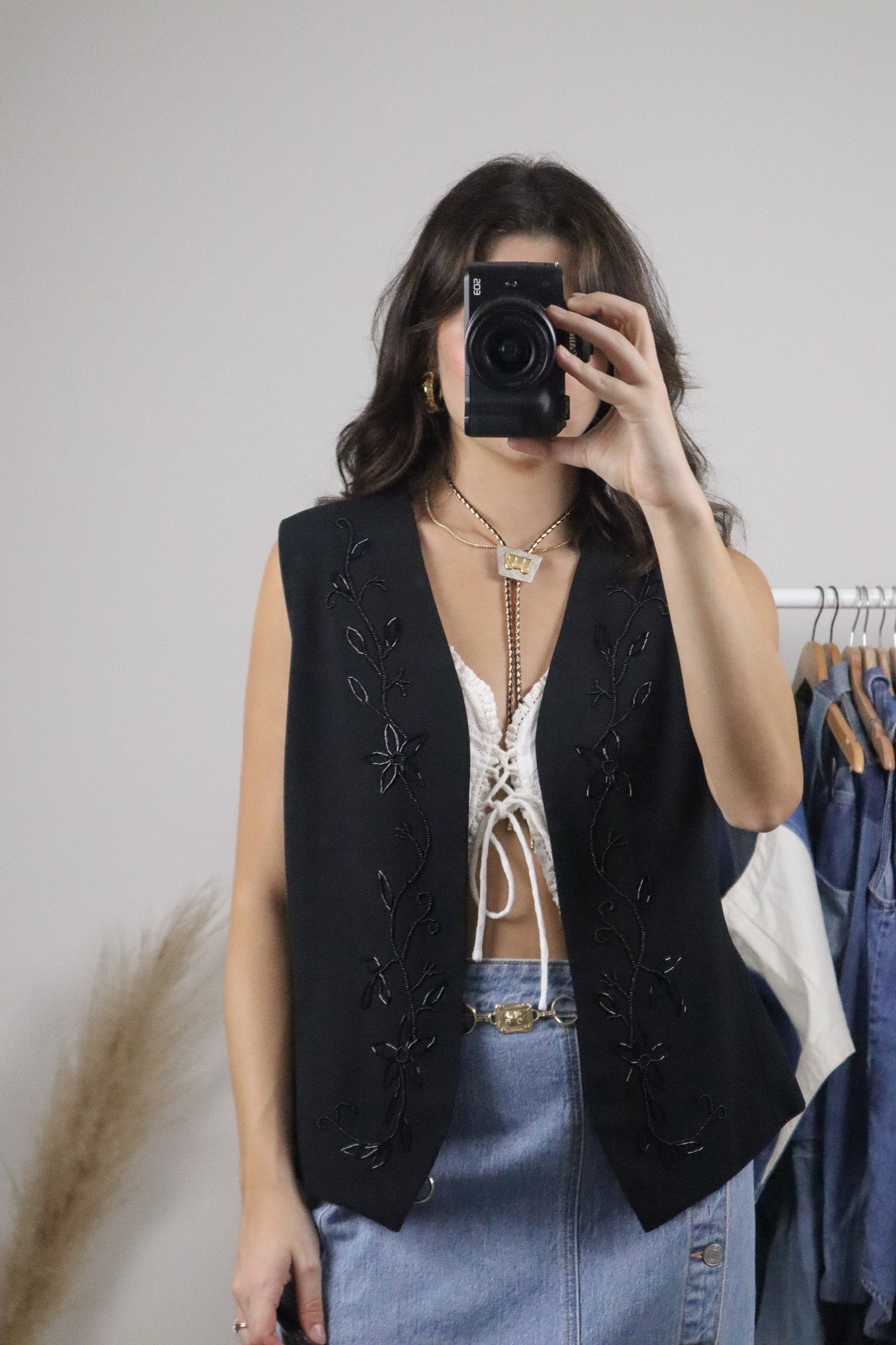 Vintage x Beaded Vest (M)