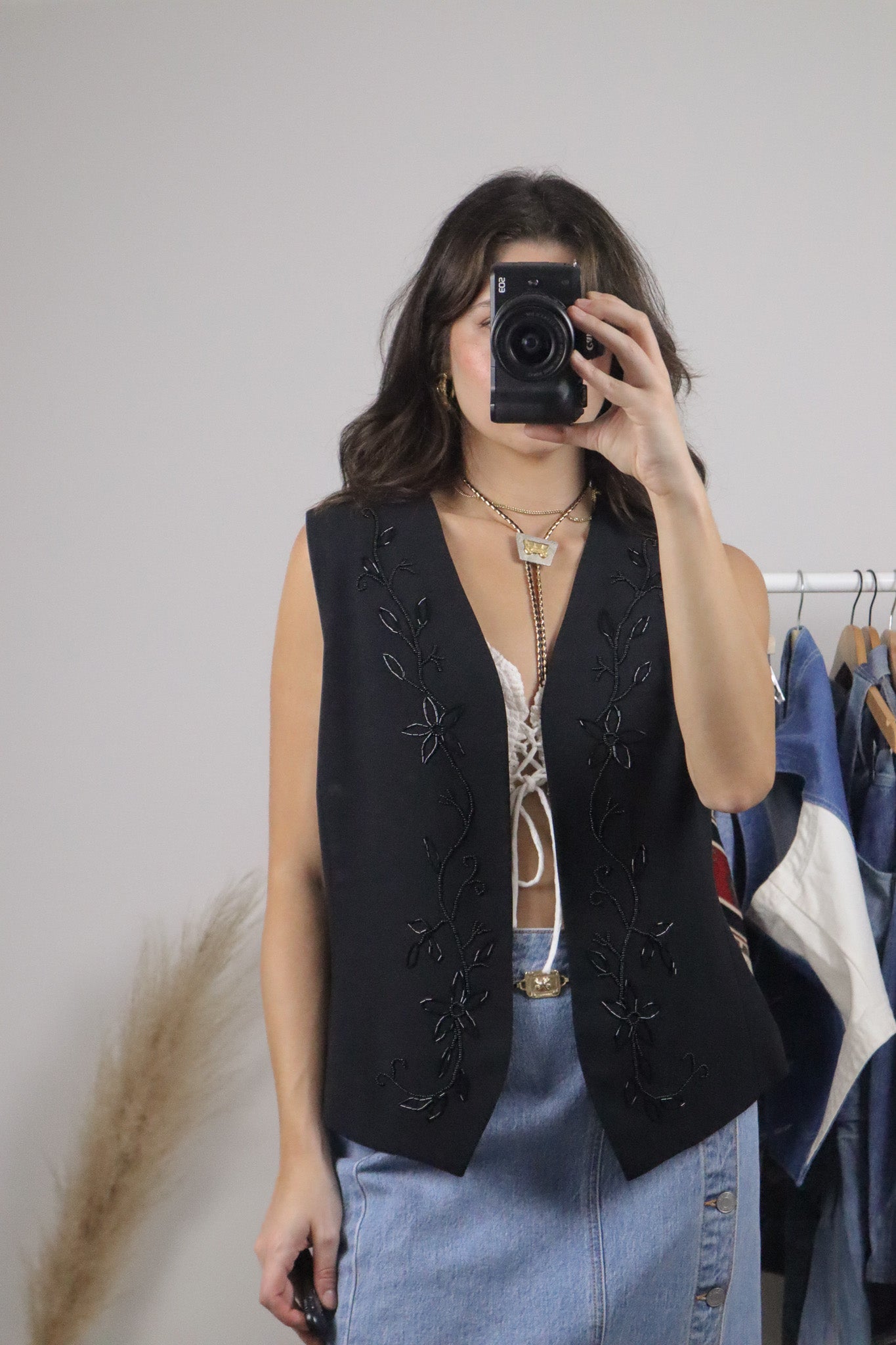 Vintage x Beaded Vest (M)