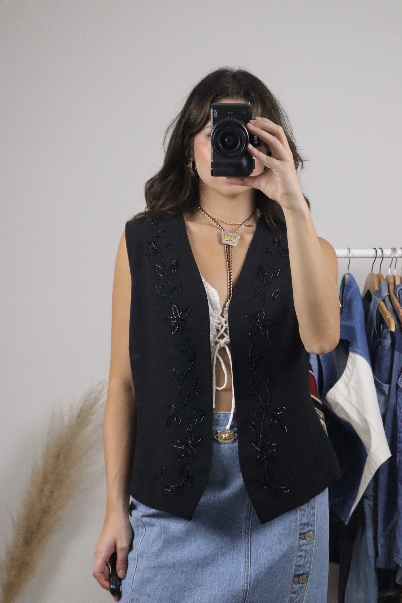 Vintage x Beaded Vest (M)