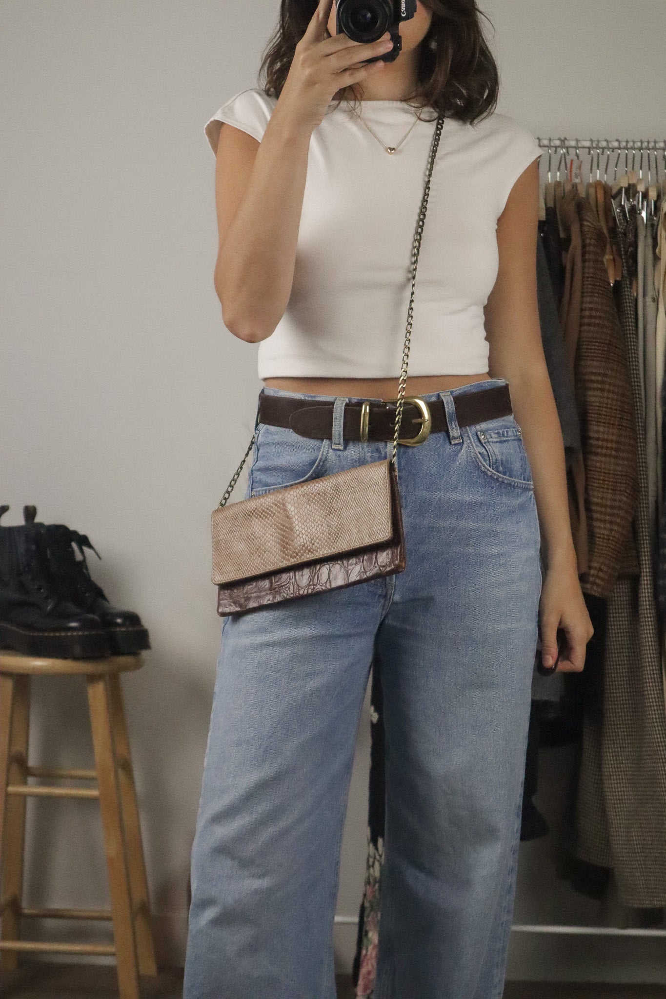 Vintage x Brown Leather Crossbody