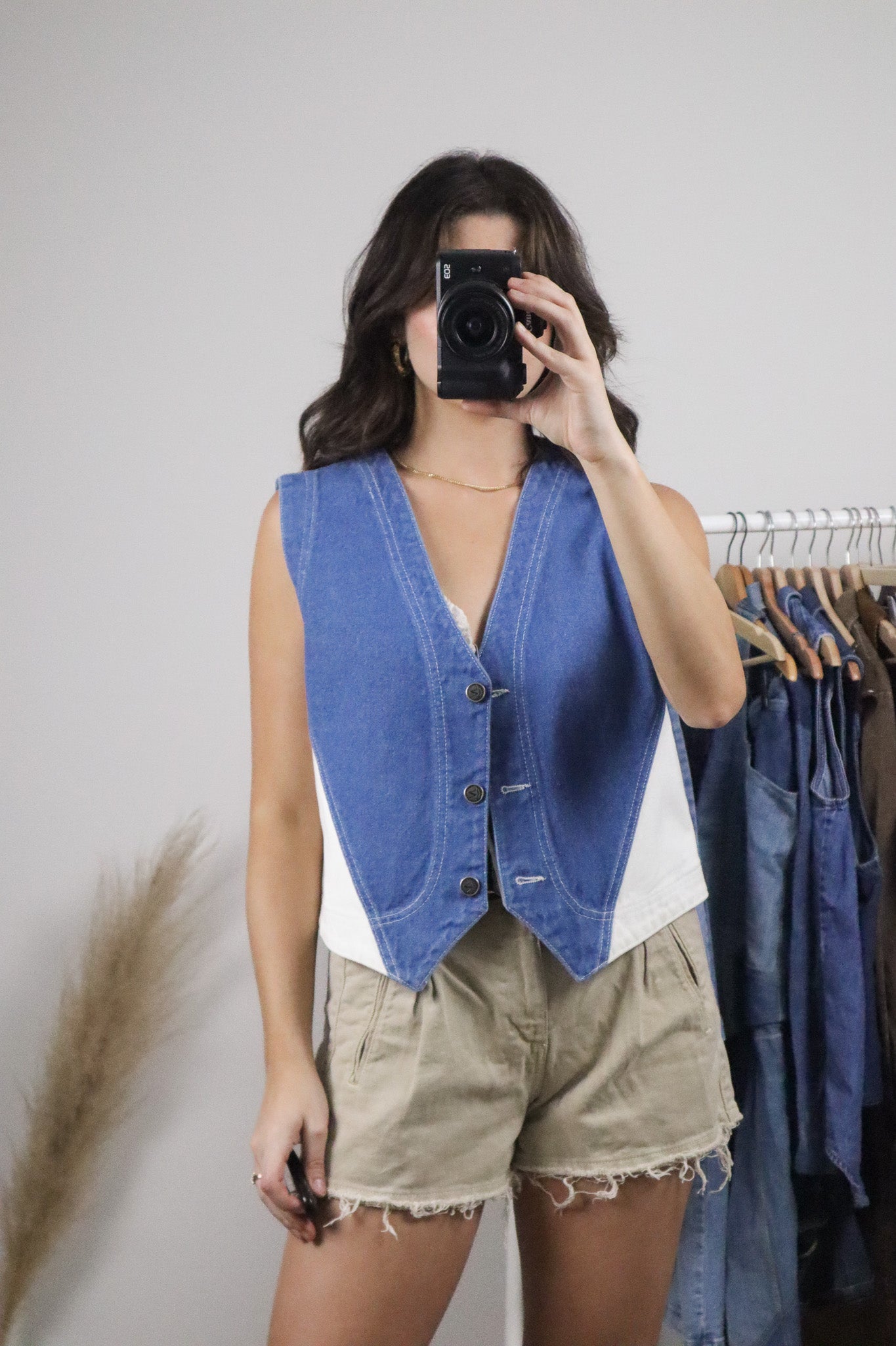 Made in USA x Vintage x Two-Tone Denim Vest (L)