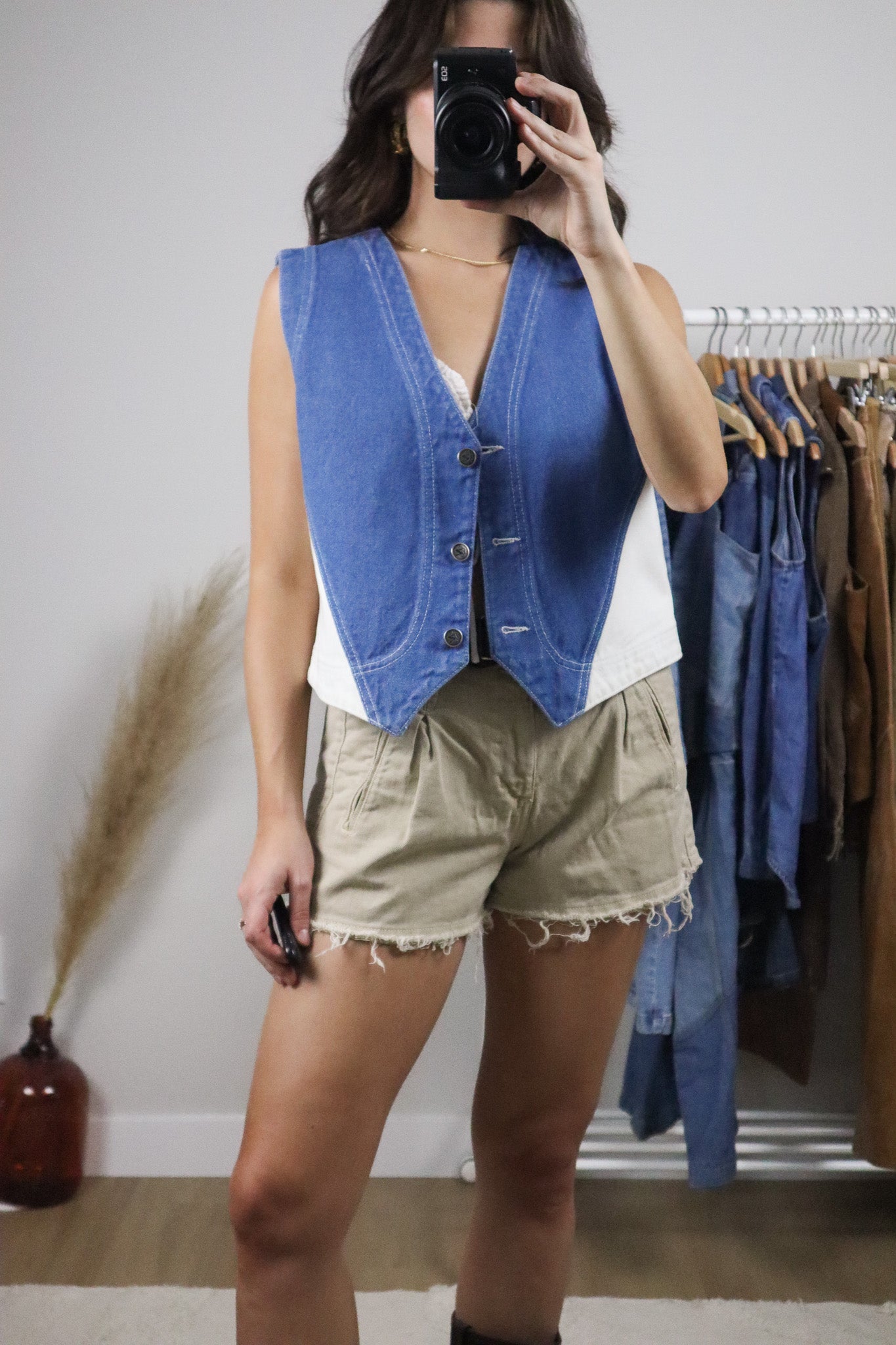 Made in USA x Vintage x Two-Tone Denim Vest (L)