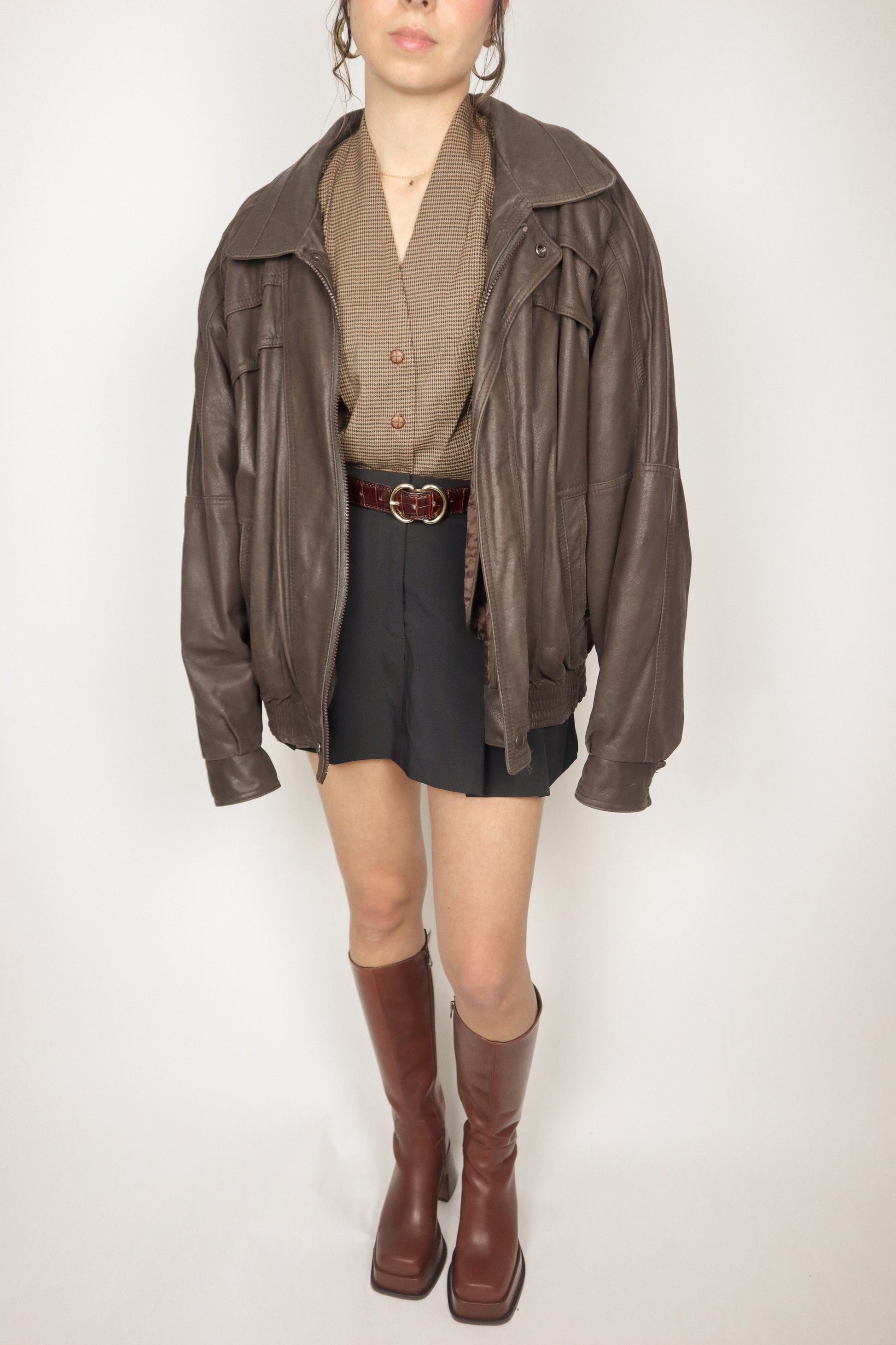 Vintage x Made in Canada x Leather Bomber (M/L)