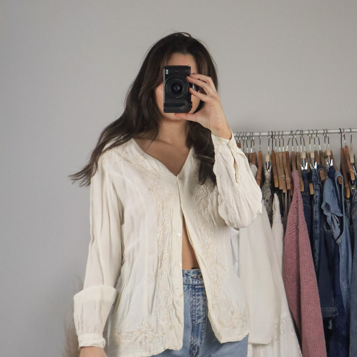Vintage x Beaded Blouse (S)