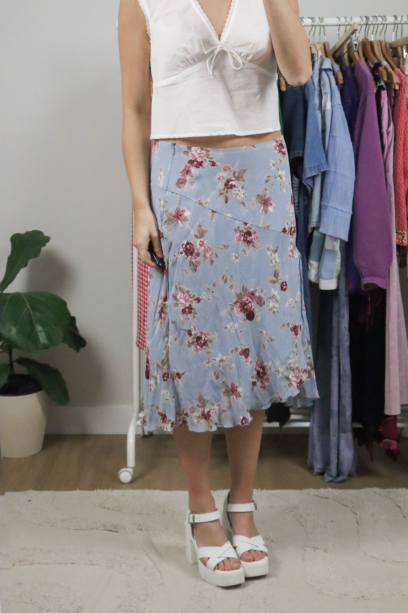 Vintage x Floral Midi Skirt (6-10)