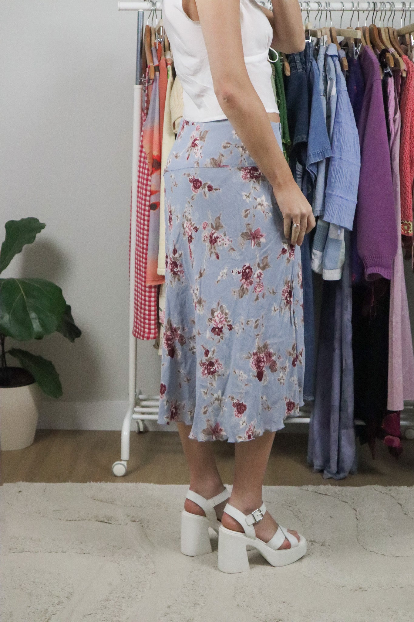 Vintage x Floral Midi Skirt (6-10)