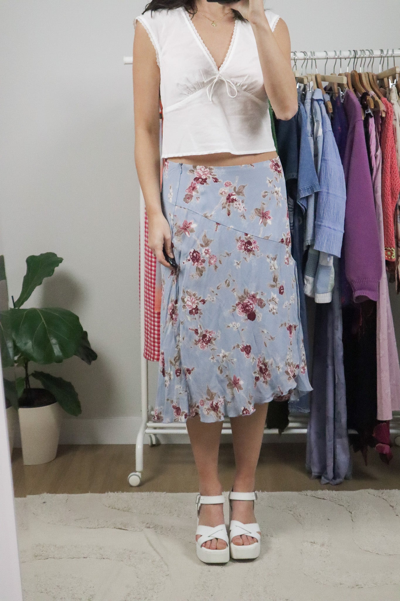 Vintage x Floral Midi Skirt (6-10)