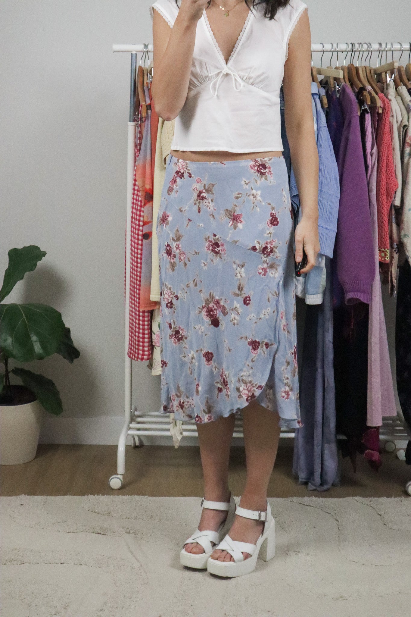 Vintage x Floral Midi Skirt (6-10)