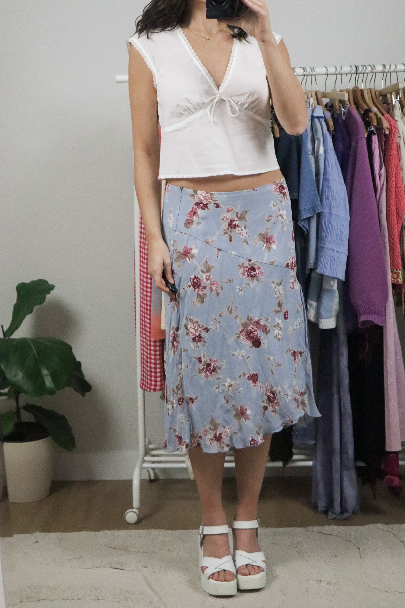 Vintage x Floral Midi Skirt (6-10)