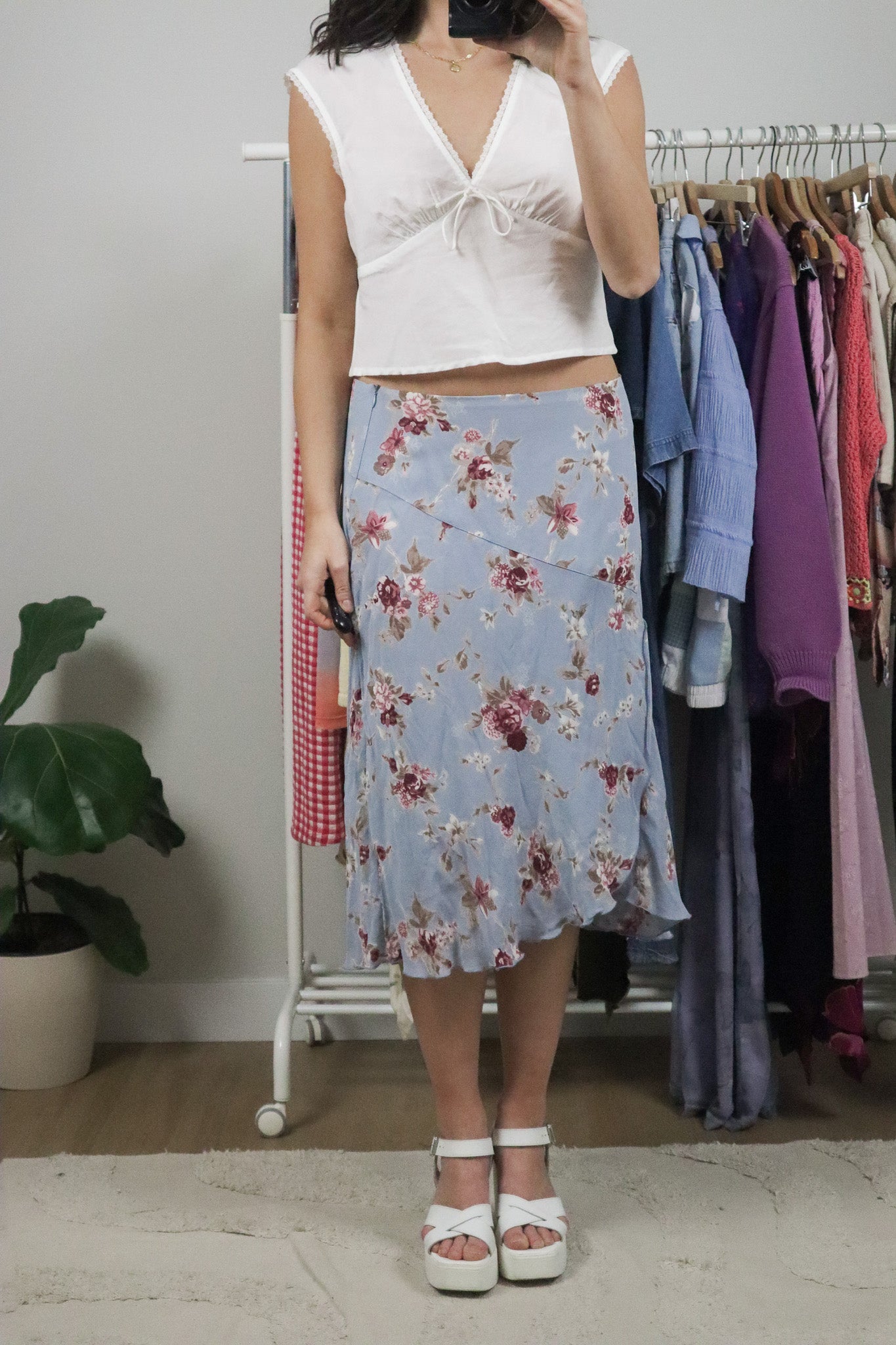 Vintage x Floral Midi Skirt (6-10)