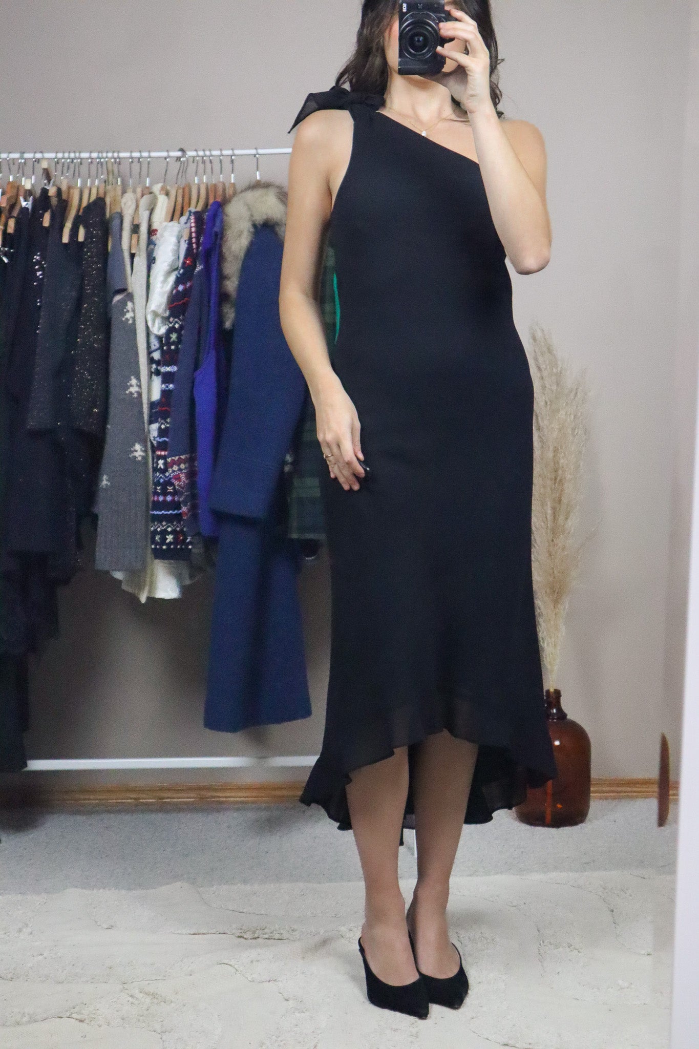 Made in Canada x Vintage x One Shoulder Maxi Dress (S)