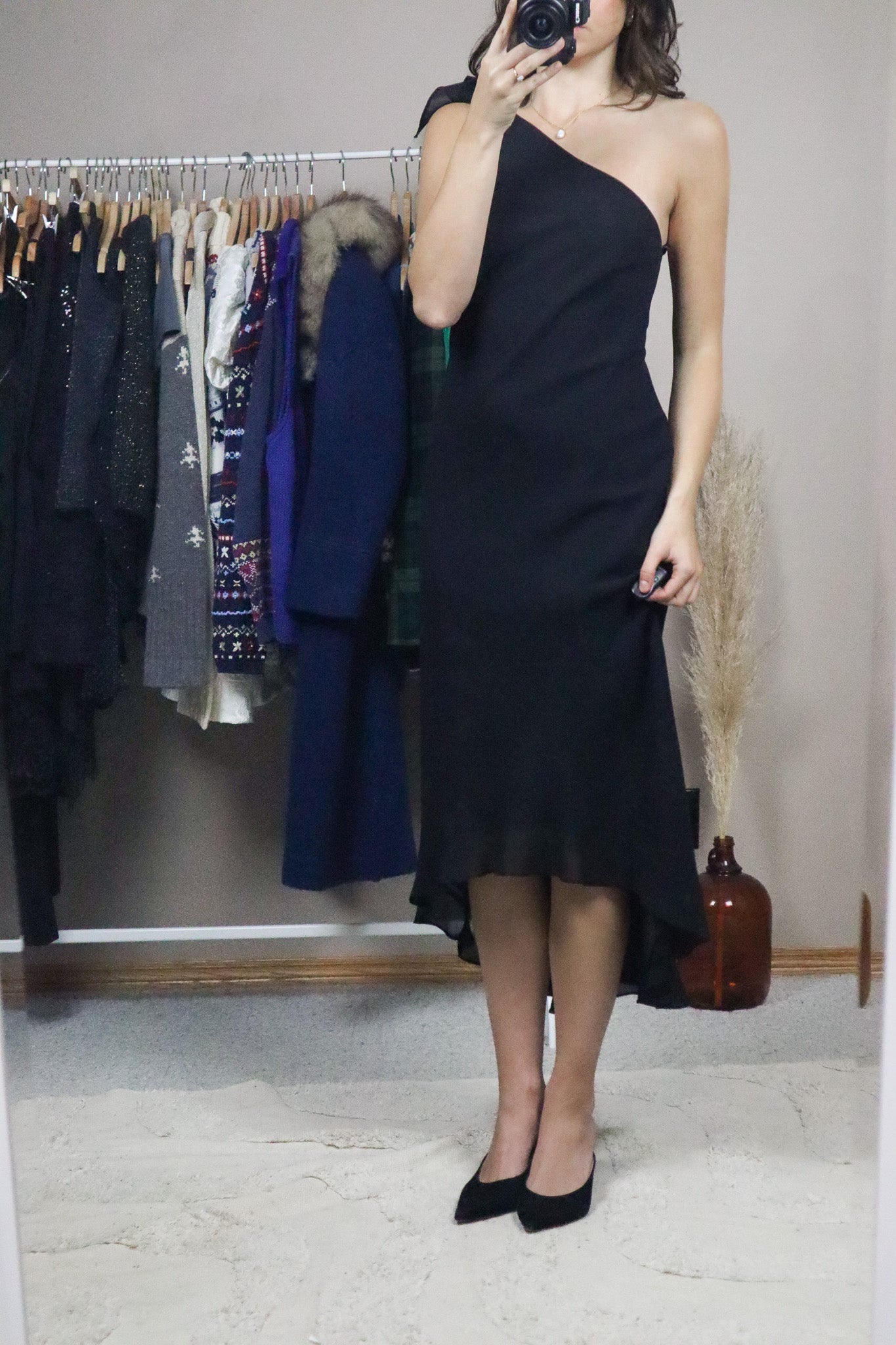 Made in Canada x Vintage x One Shoulder Maxi Dress (S)