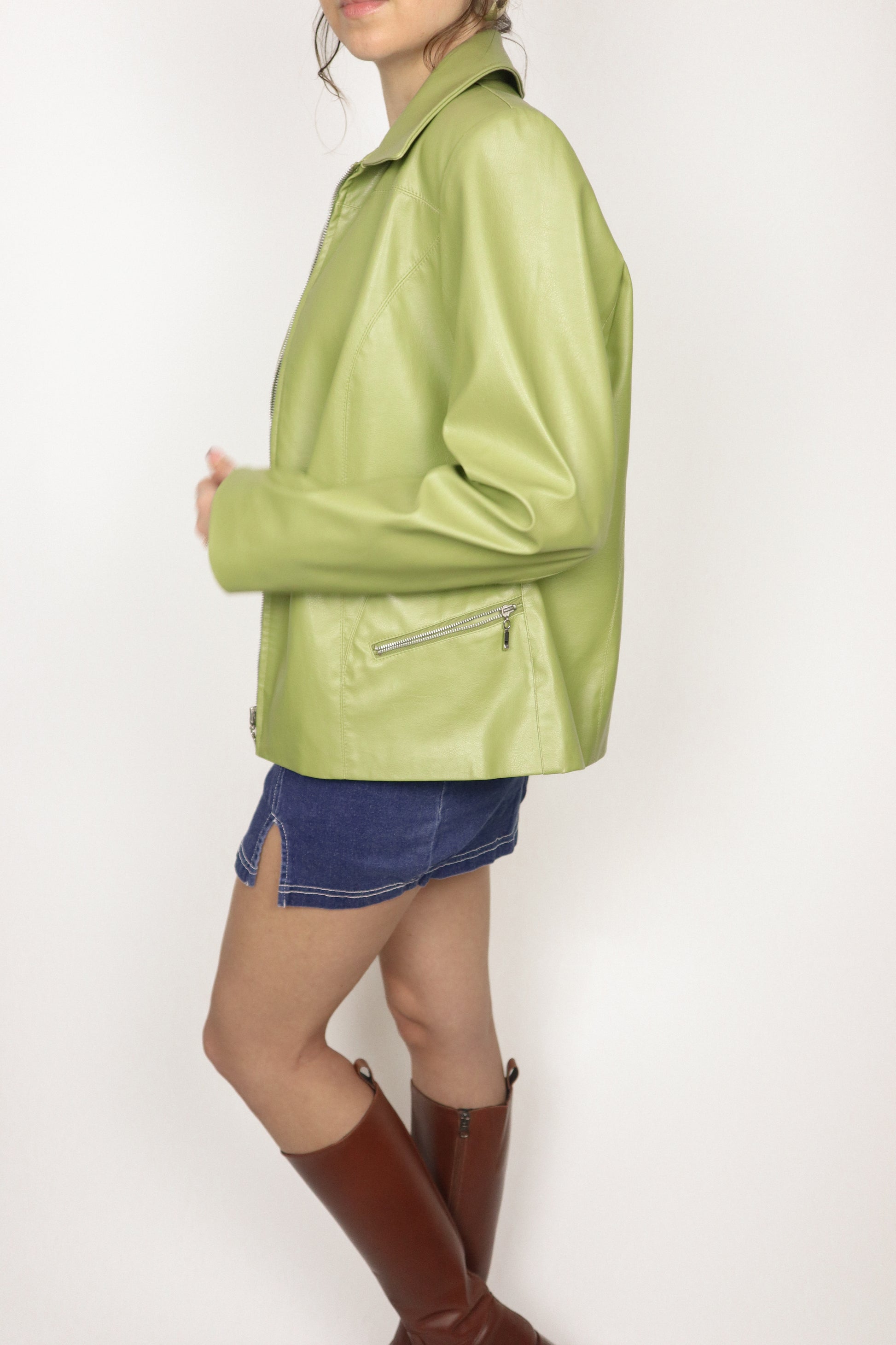 Vintage x Faux Leather Jacket (S)