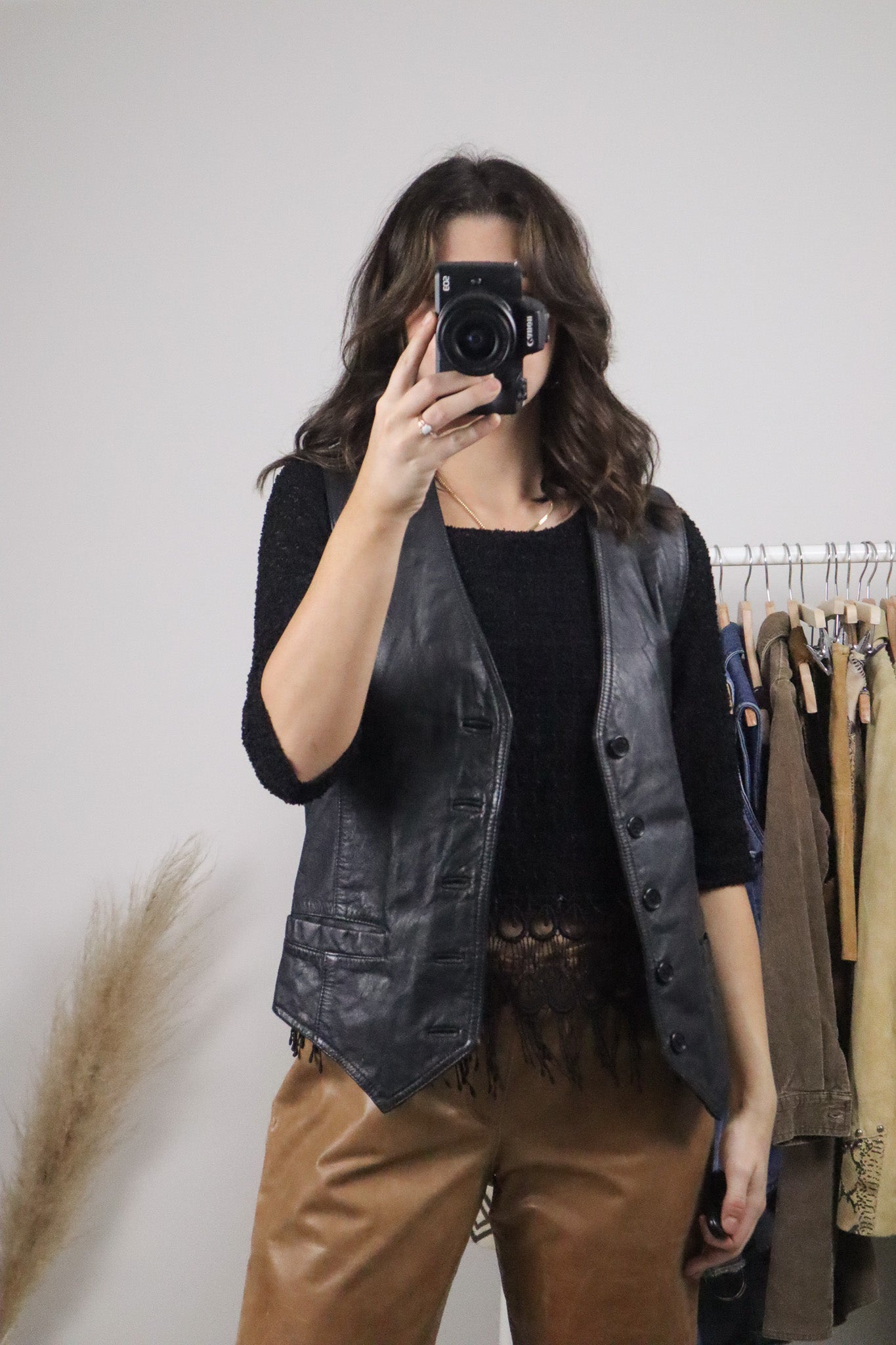 Vintage x Leather Vest (M)