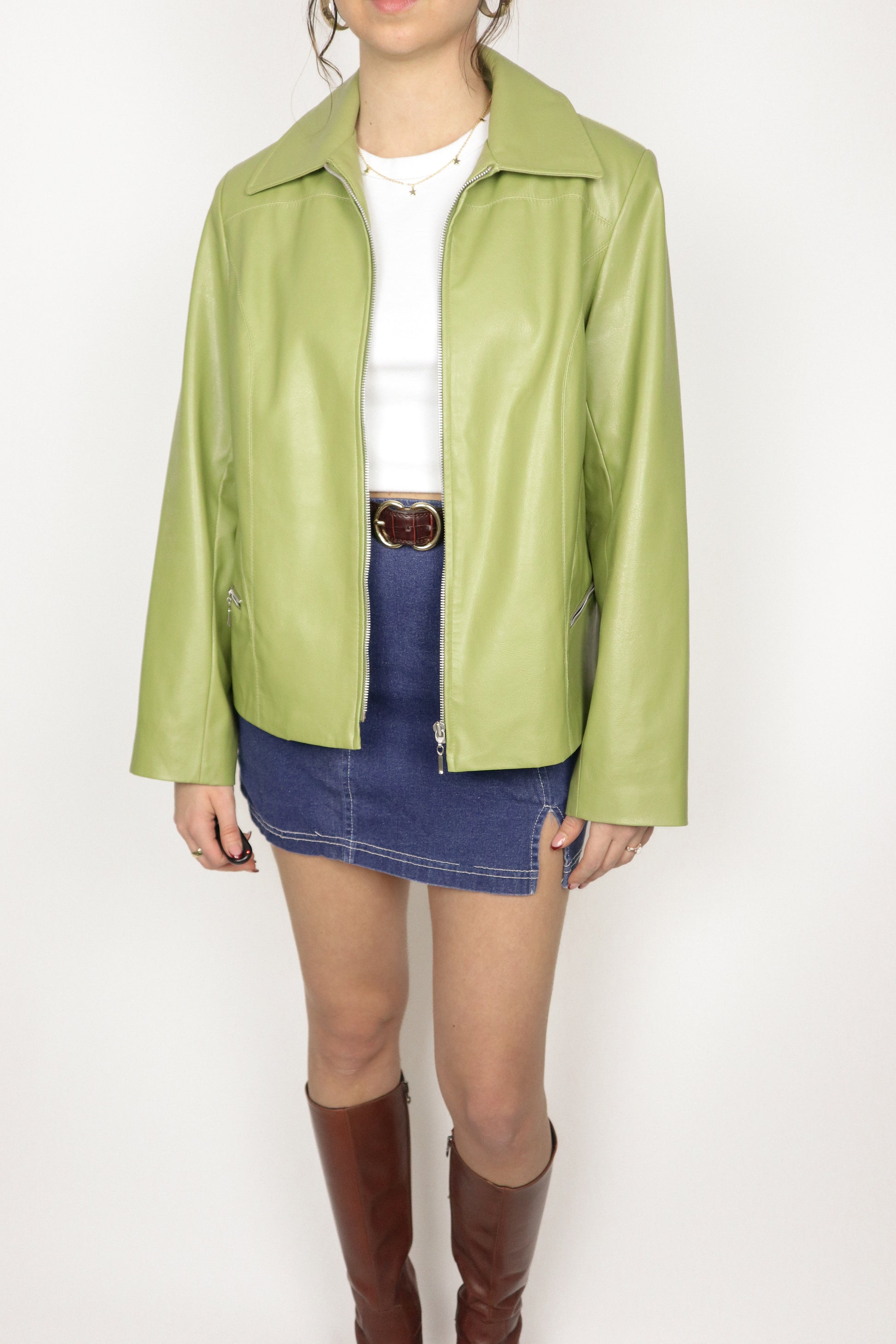 Vintage x Faux Leather Jacket (S)