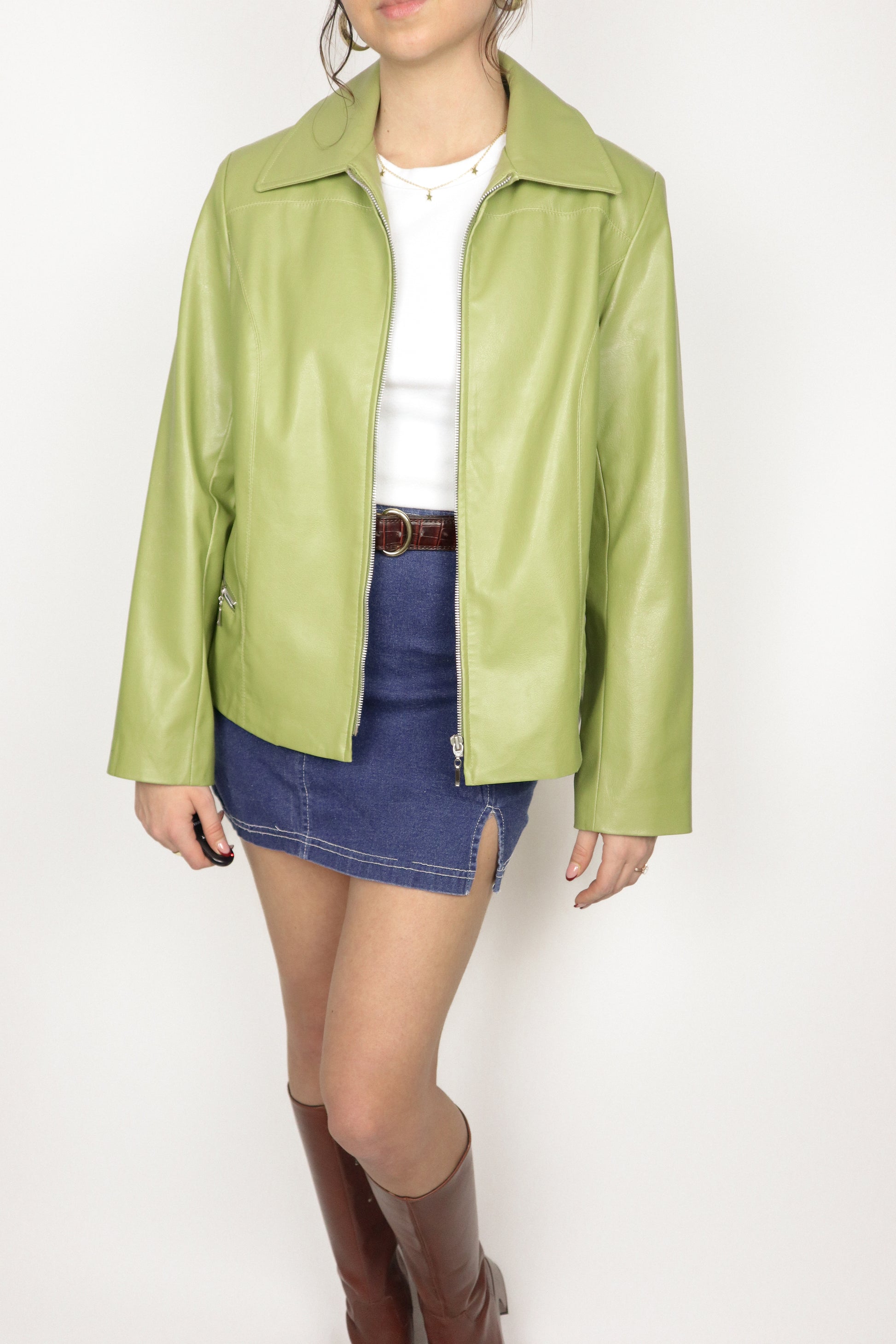 Vintage x Faux Leather Jacket (S)