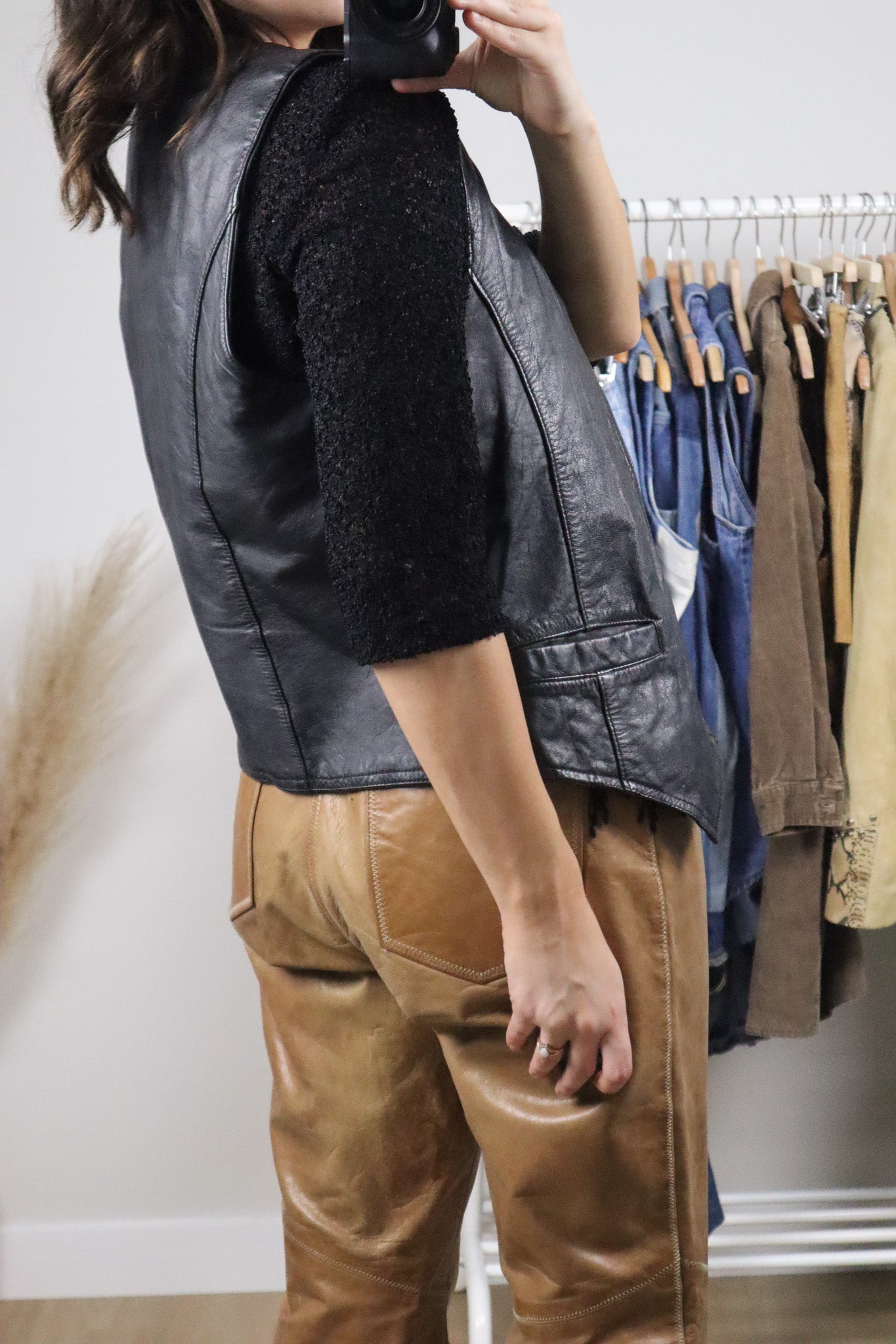 Vintage x Leather Vest (M)