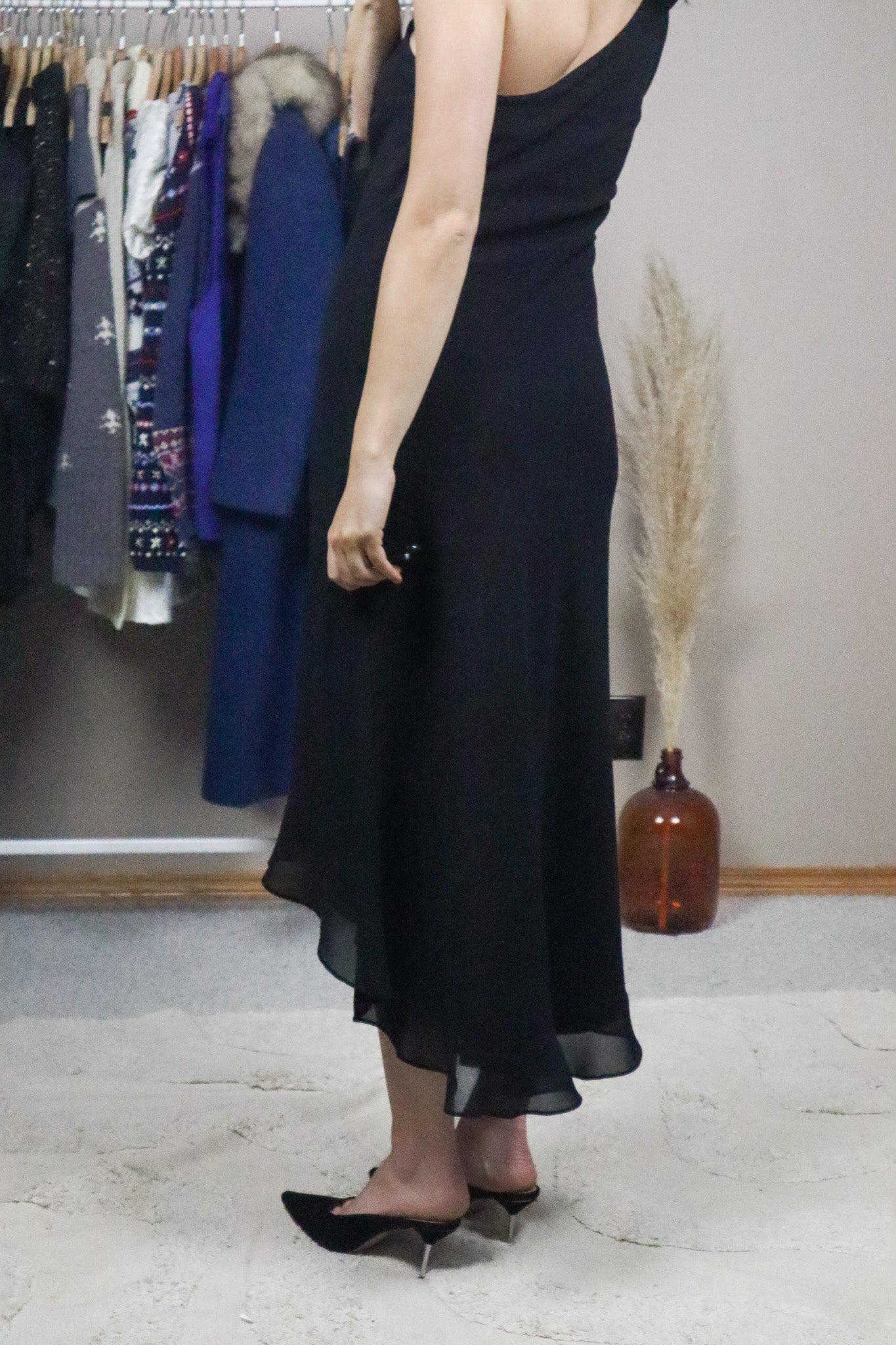Made in Canada x Vintage x One Shoulder Maxi Dress (S)