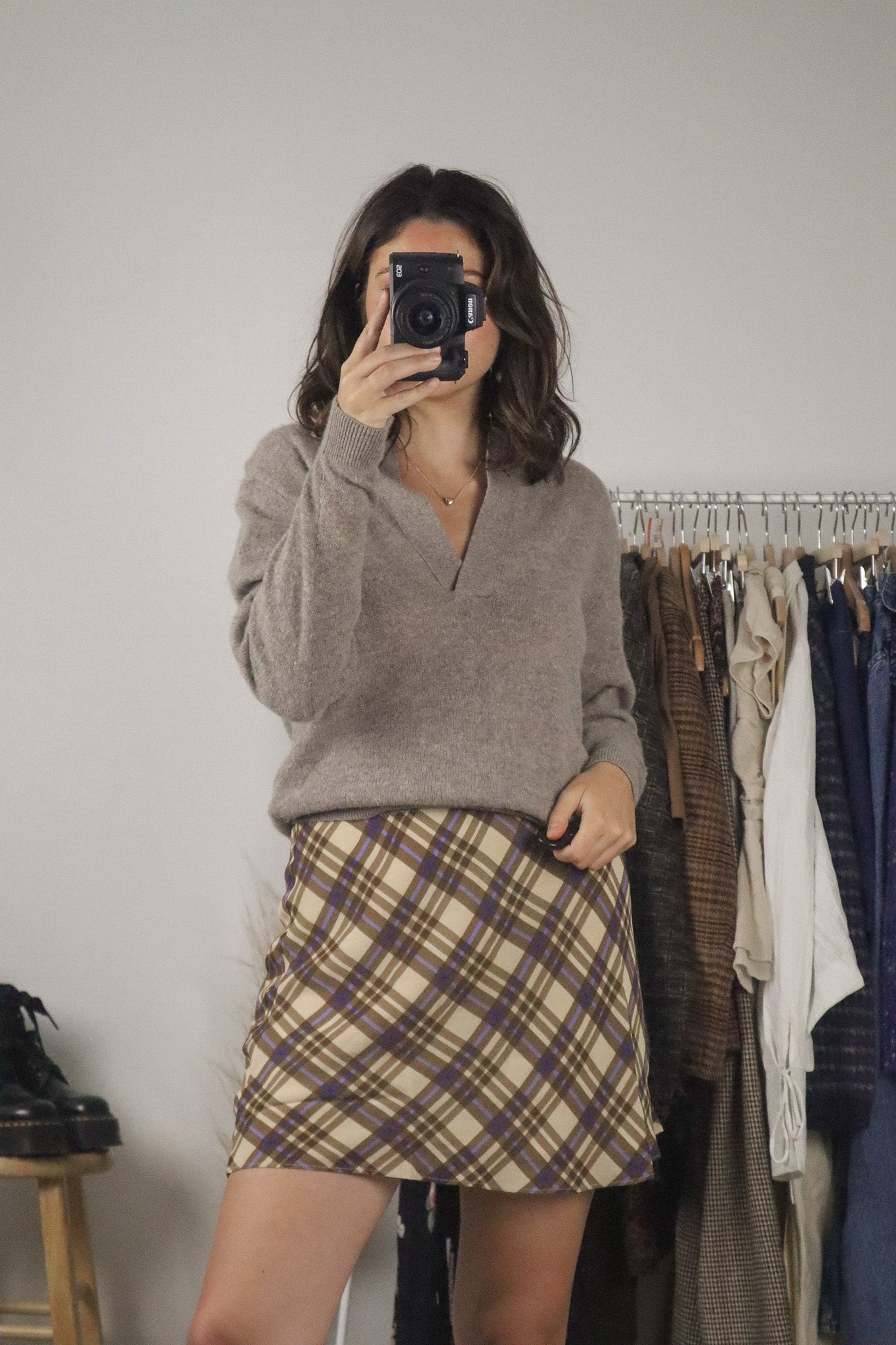 Khaite x Cashmere Collared Sweater (XS/S)