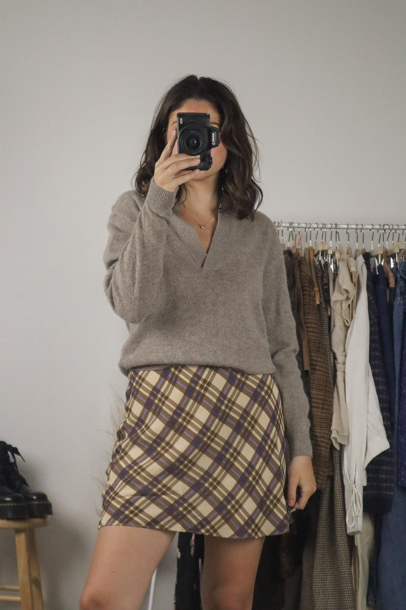 Khaite x Cashmere Collared Sweater (XS/S)