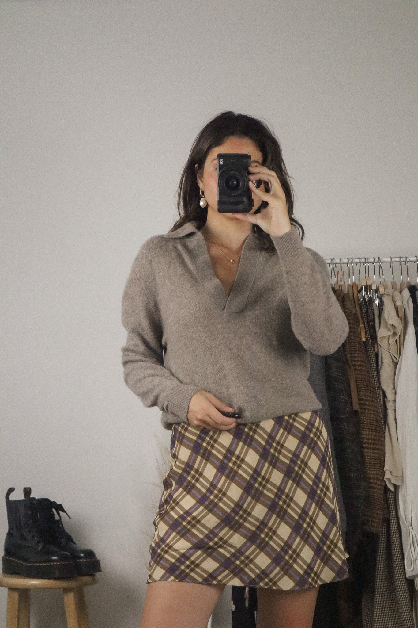 Khaite x Cashmere Collared Sweater (XS/S)