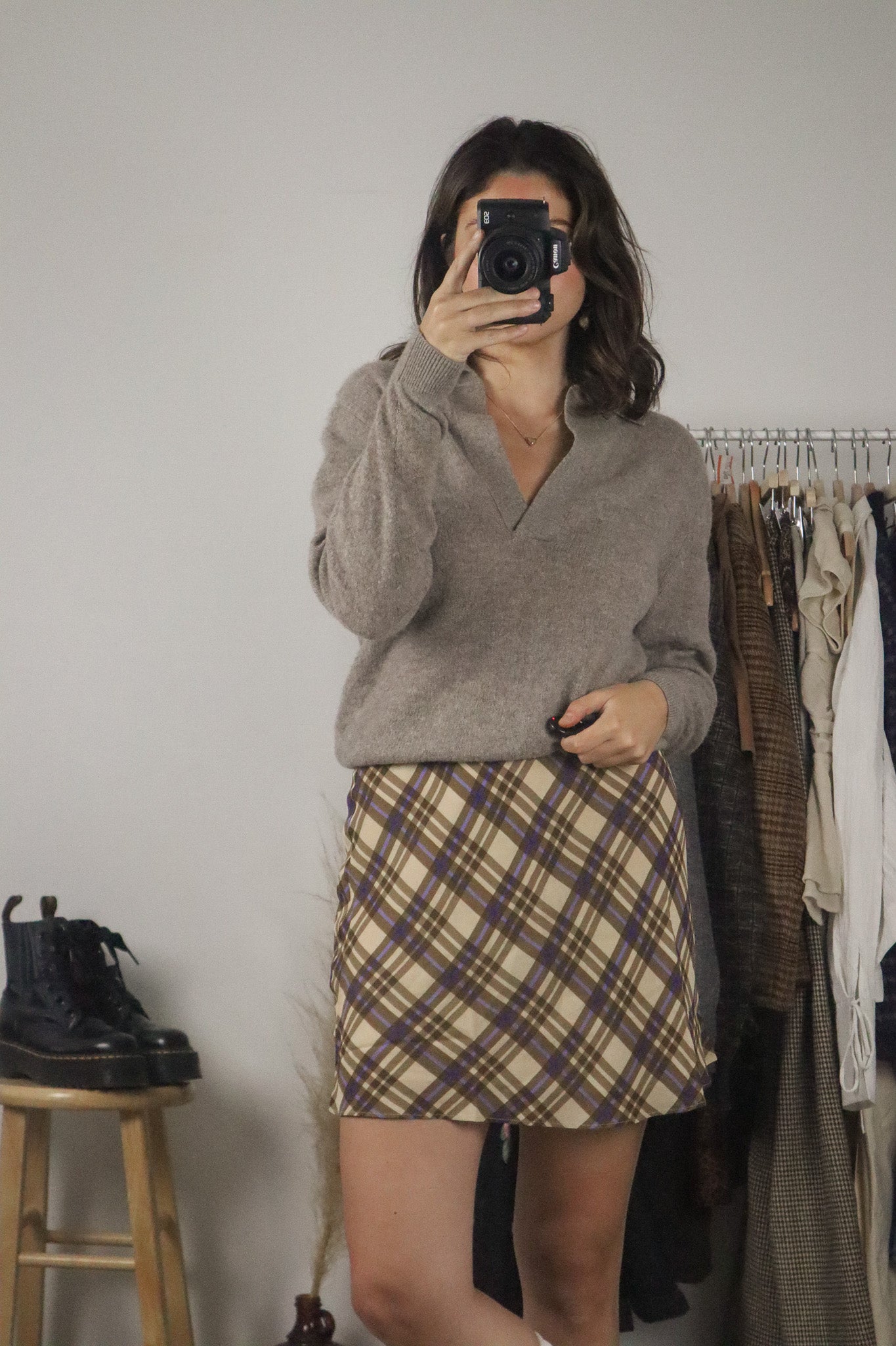 Khaite x Cashmere Collared Sweater (XS/S)