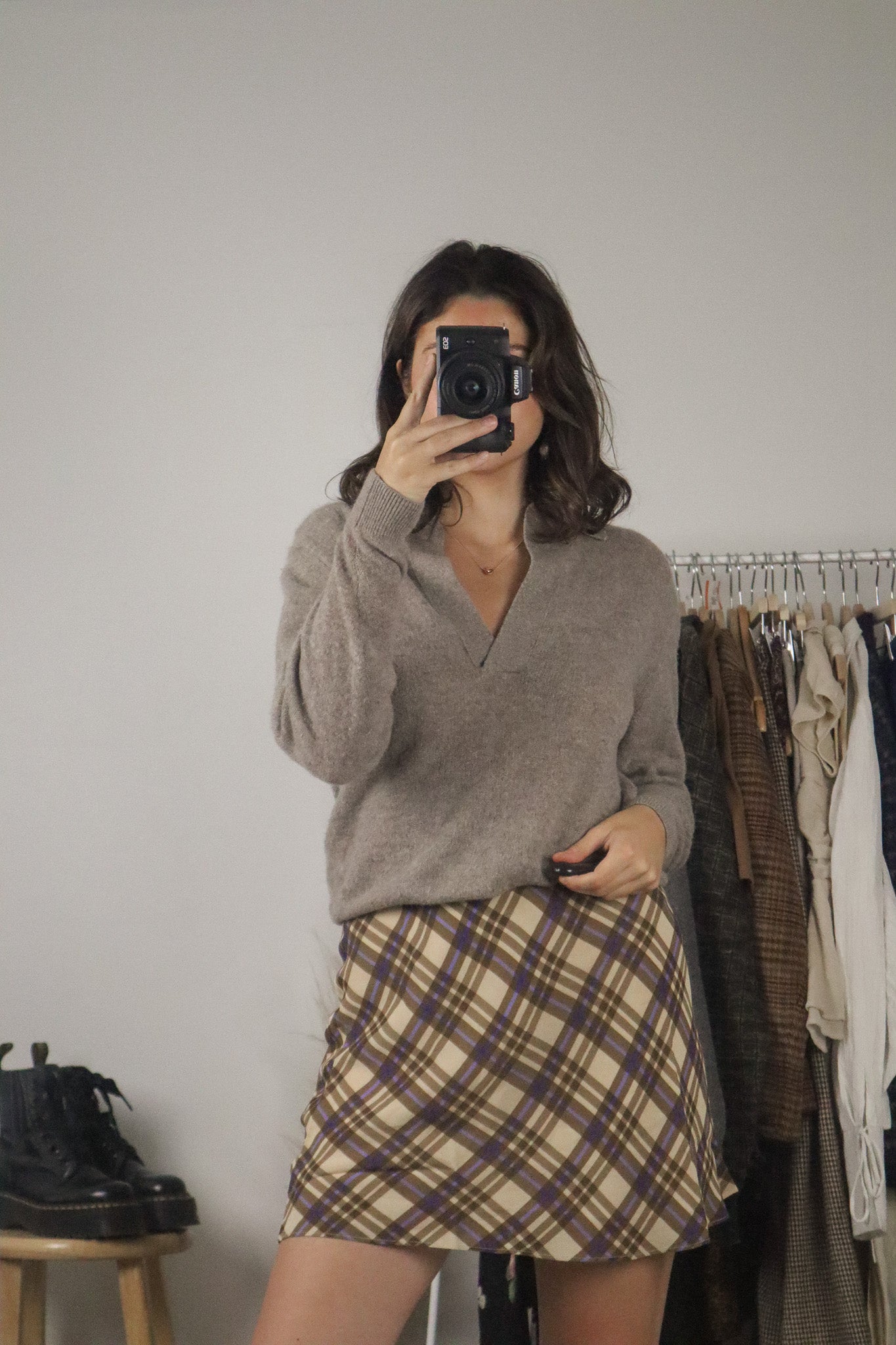 Khaite x Cashmere Collared Sweater (XS/S)