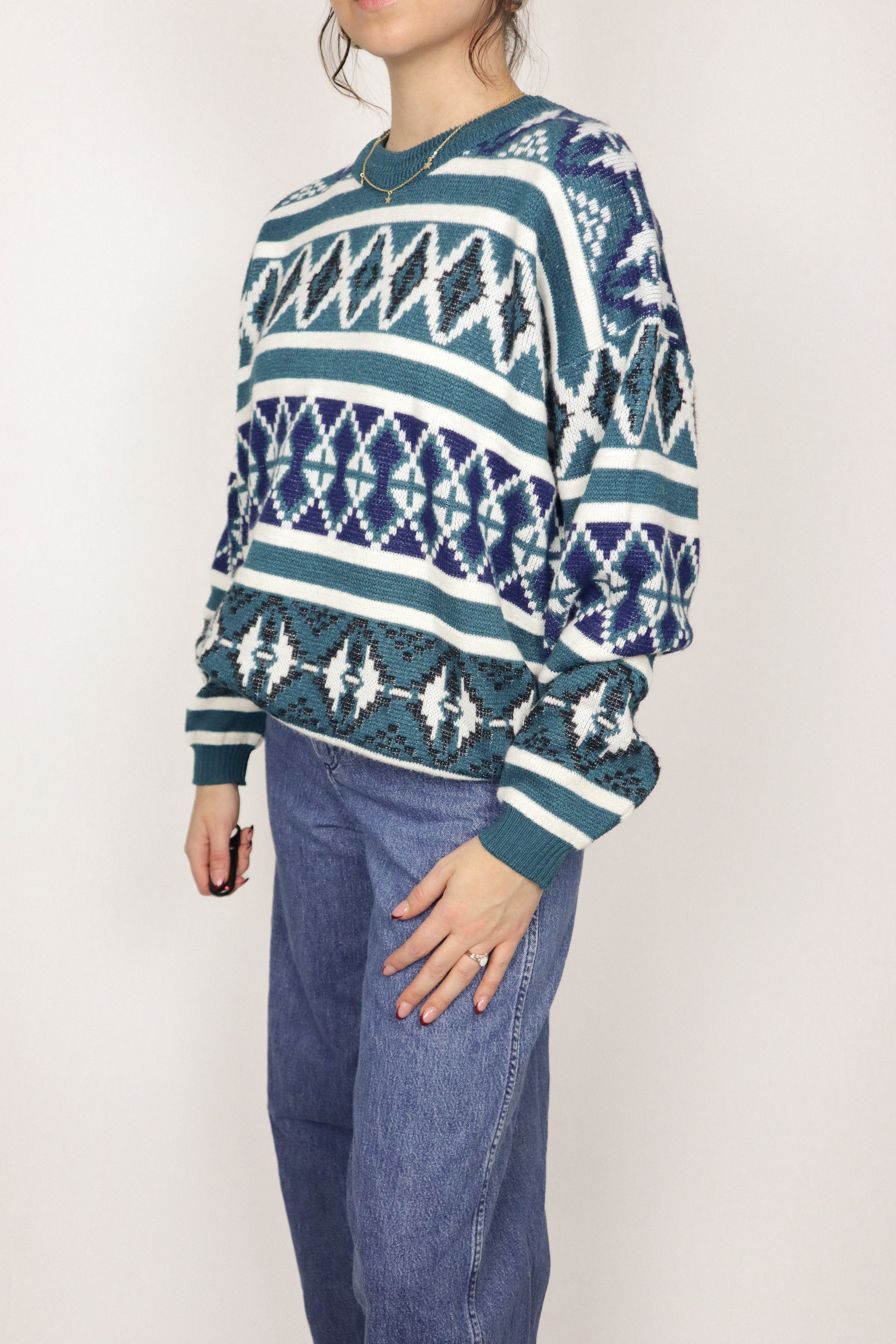 Vintage x Made in Canada x Patterned Sweater (S/M)