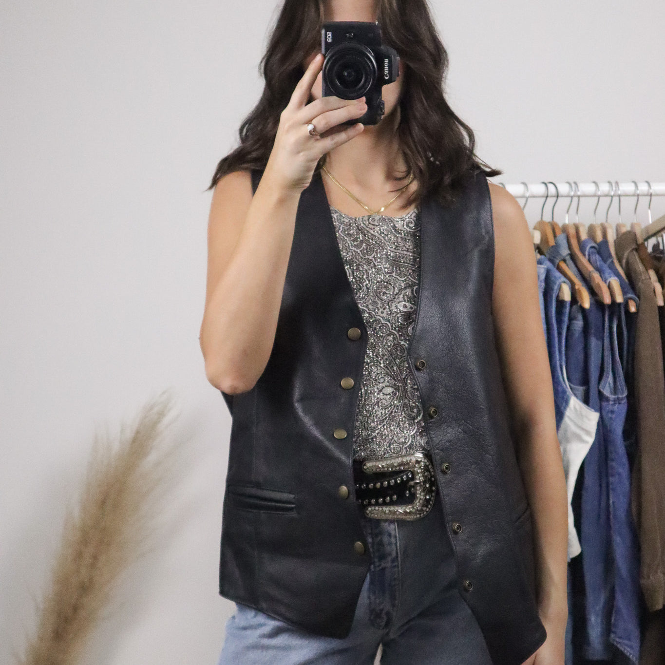 Made in Canada x Vintage x Leather Vest (L/XL)