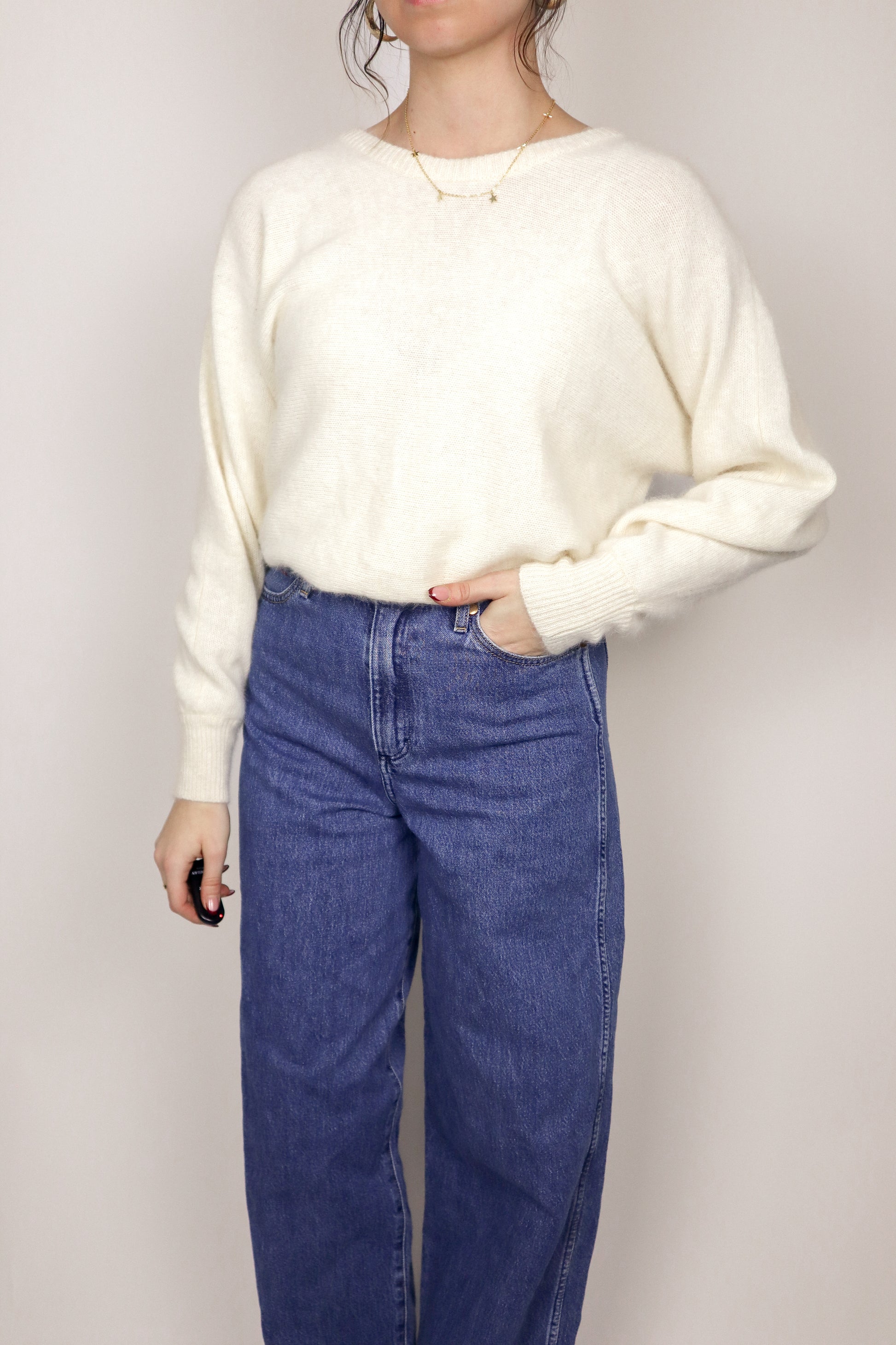 Vintage x Wool Blend Fluffy Knit (S)