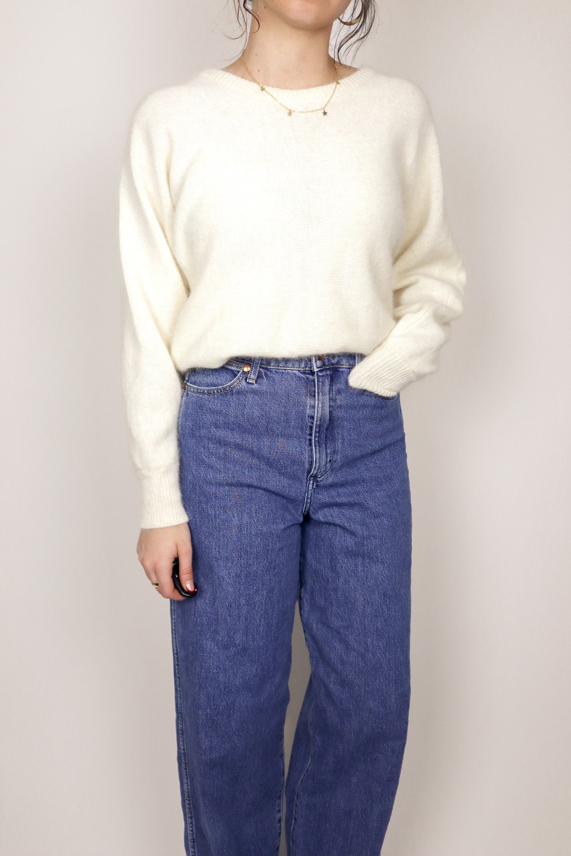 Vintage x Wool Blend Fluffy Knit (S)