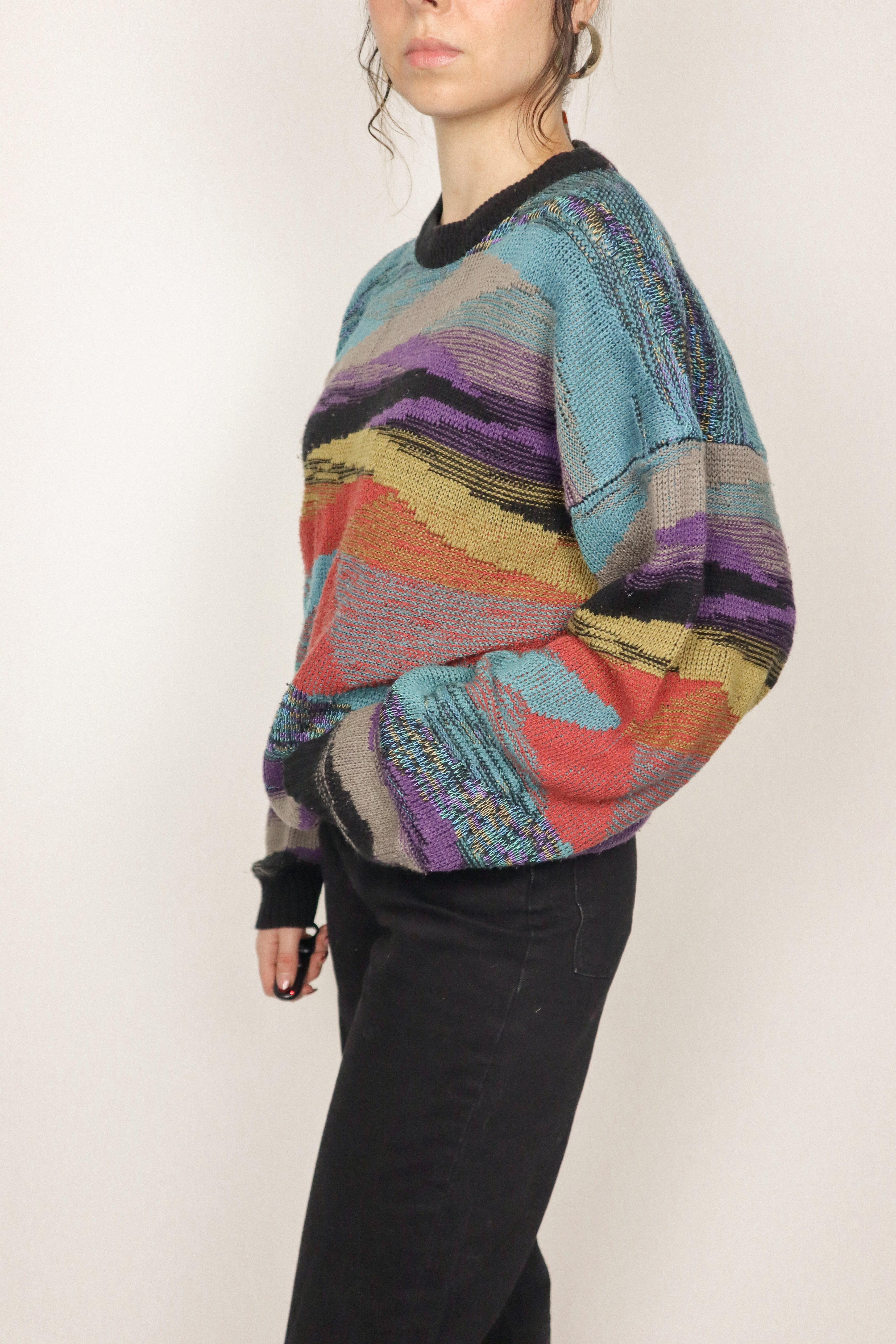 Vintage x Colorful Knit Sweater (M)