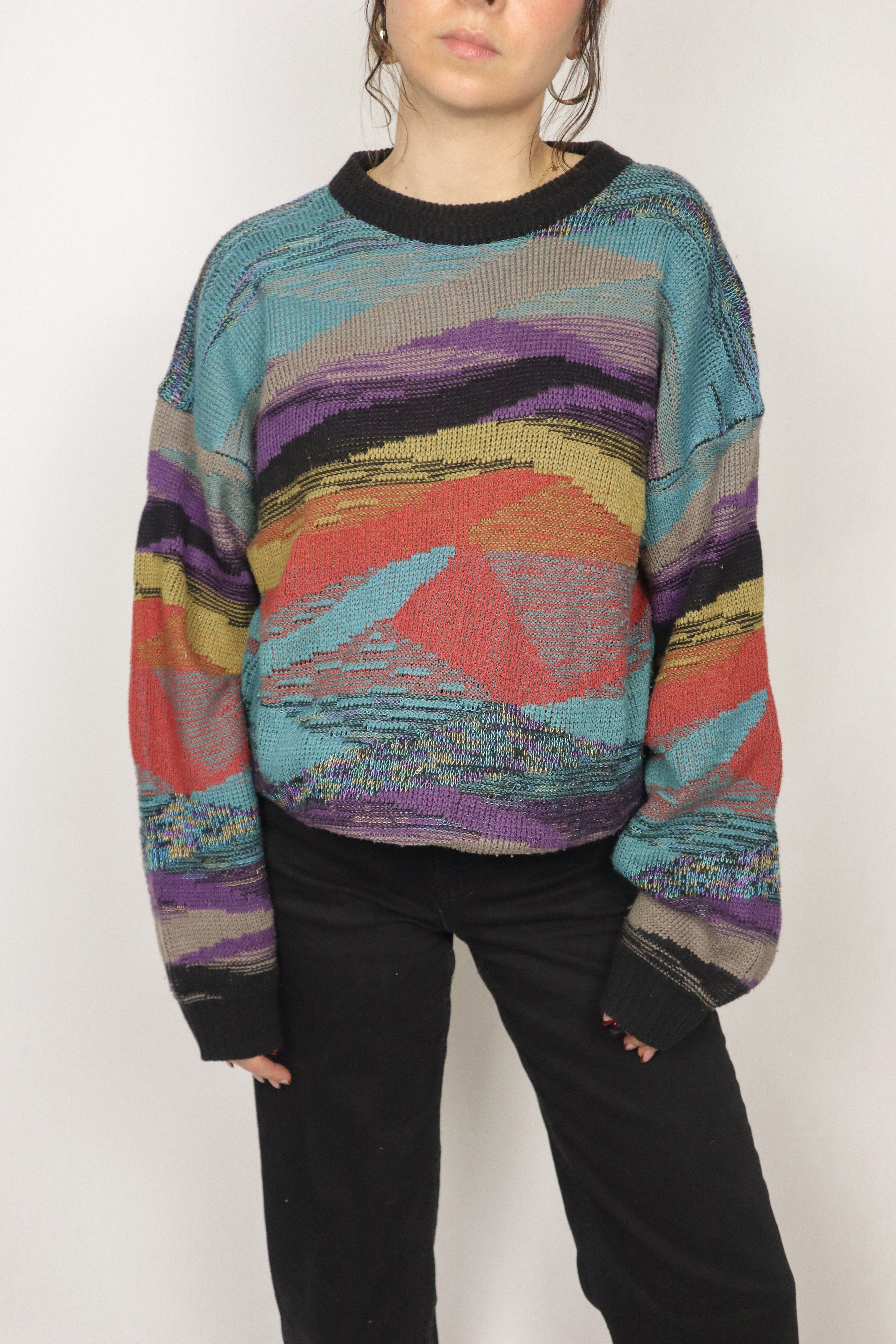 Vintage x Colorful Knit Sweater (M)