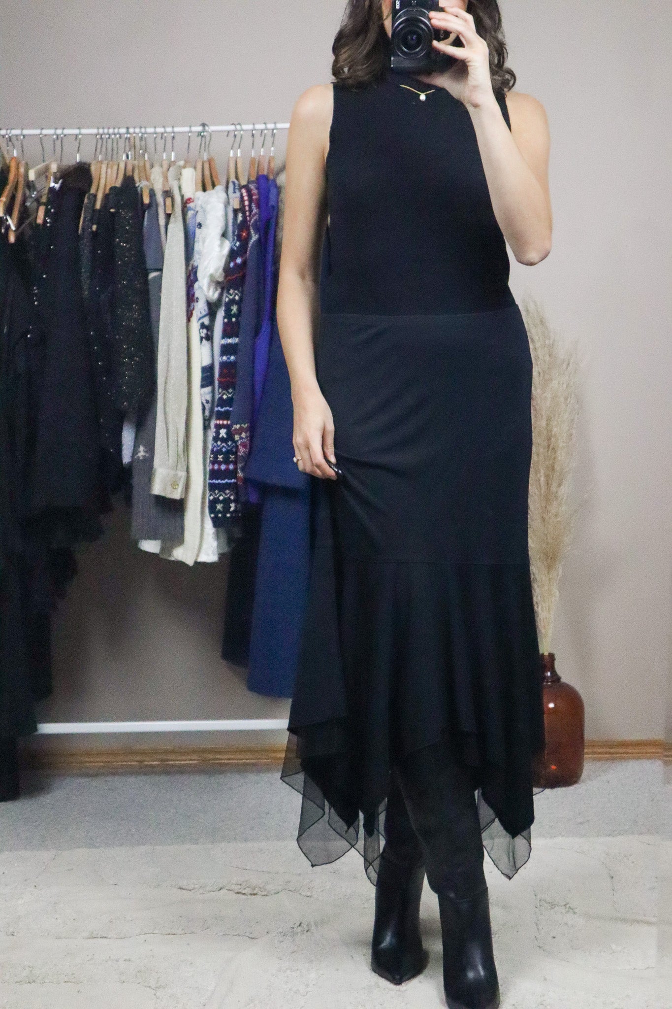 Vintage x Asymmetrical Midi Skirt (8/10)