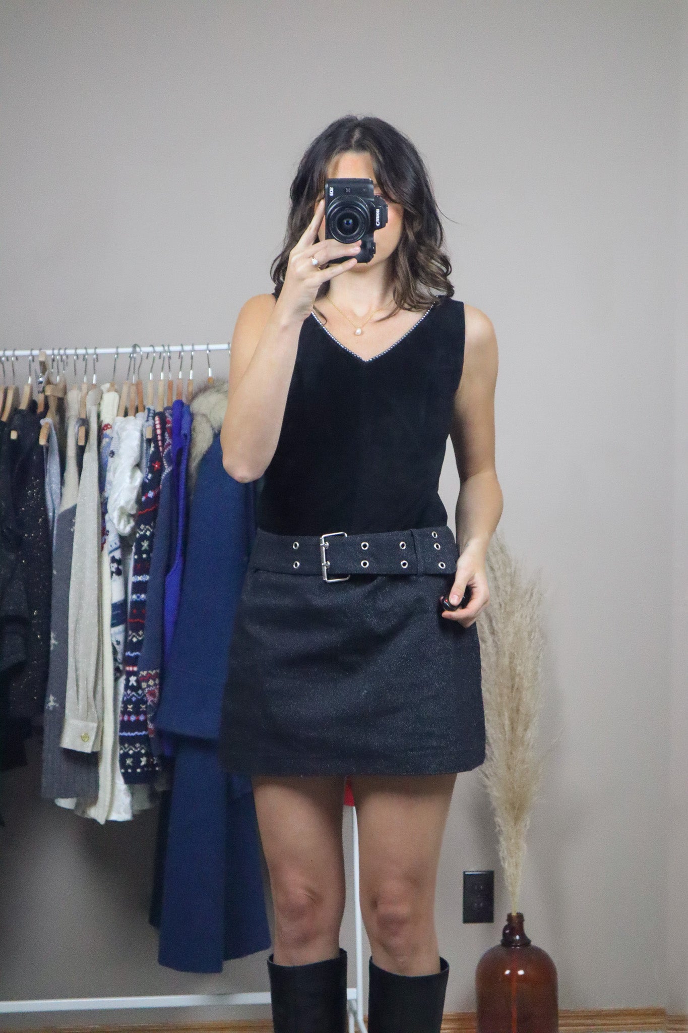 Made in Canada x Danier x Rhinstone Suede Tank (4)