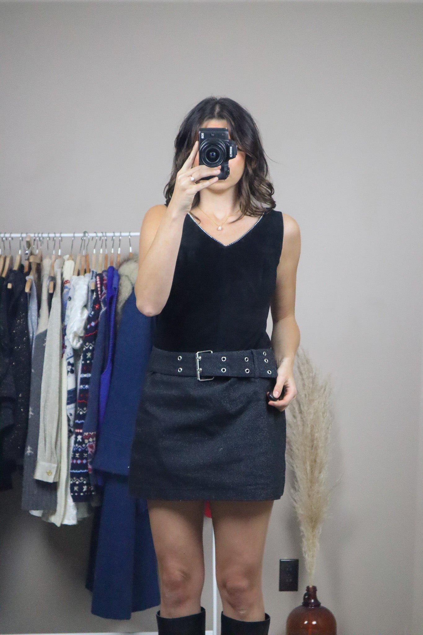 Made in Canada x Danier x Rhinstone Suede Tank (4)