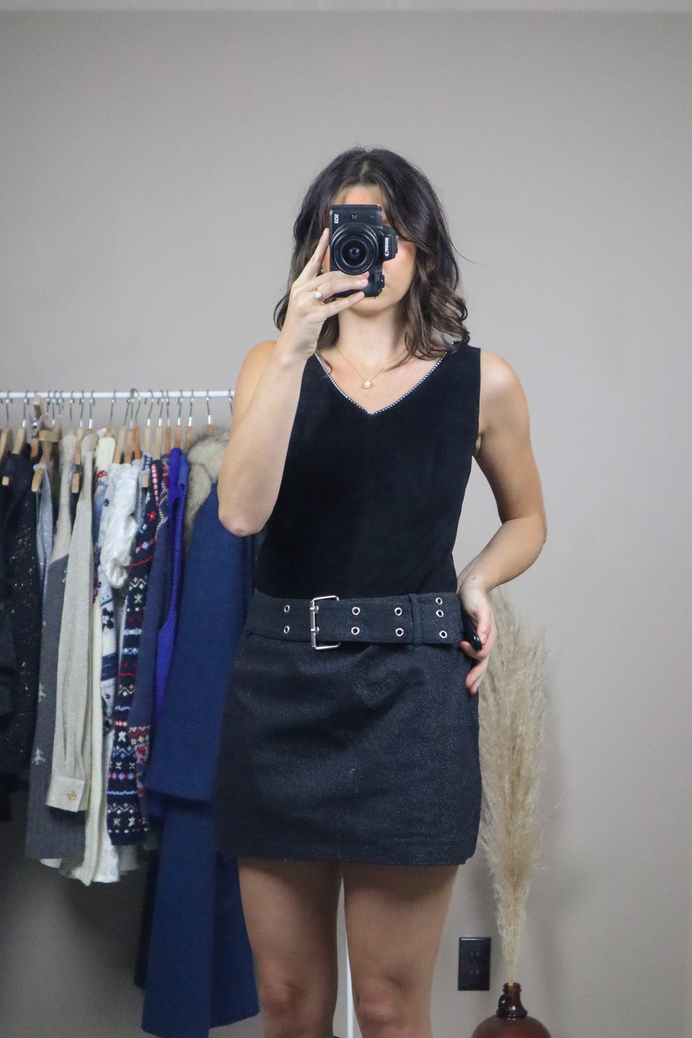 Made in Canada x Danier x Rhinstone Suede Tank (4)