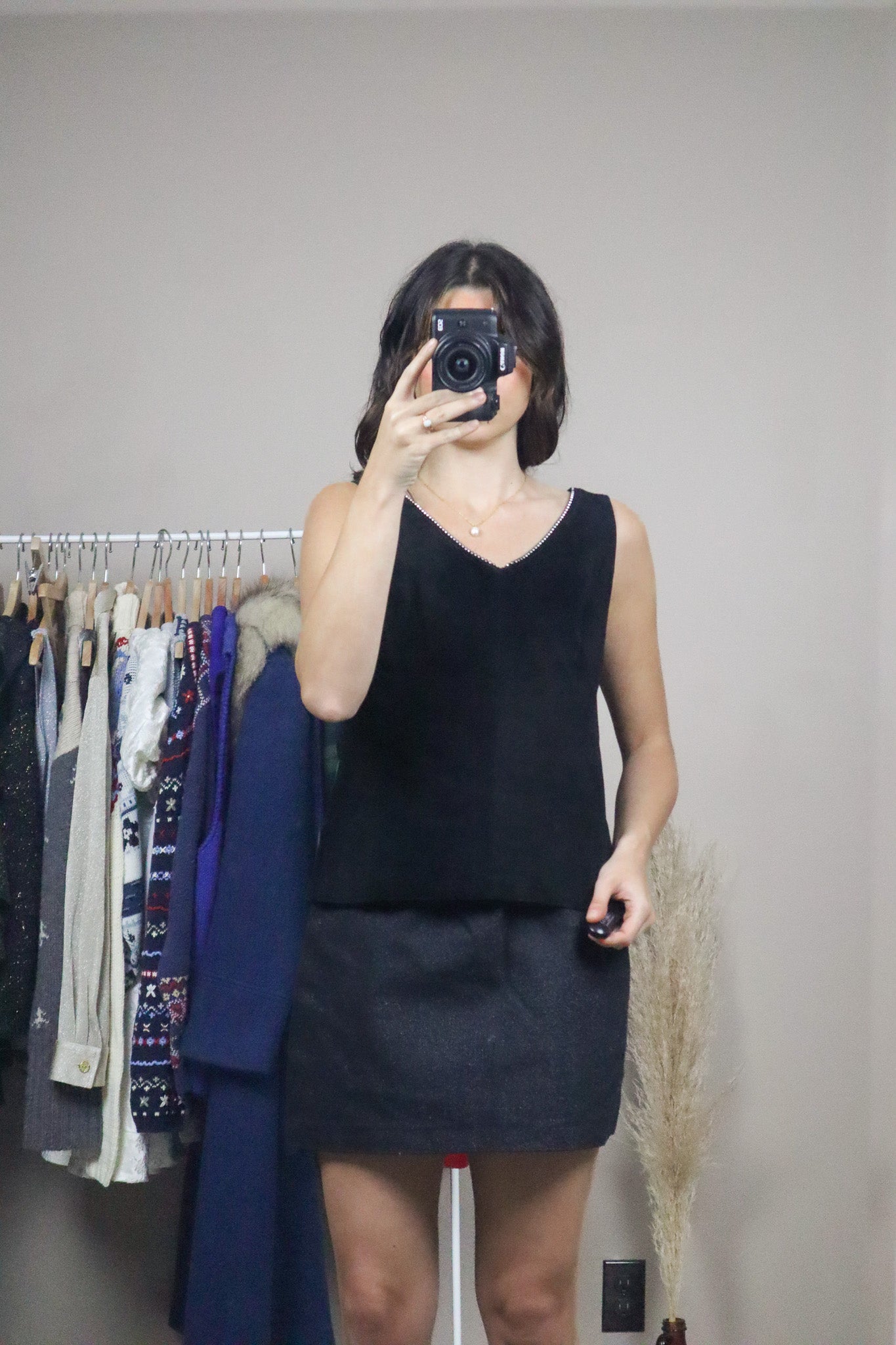 Made in Canada x Danier x Rhinstone Suede Tank (4)