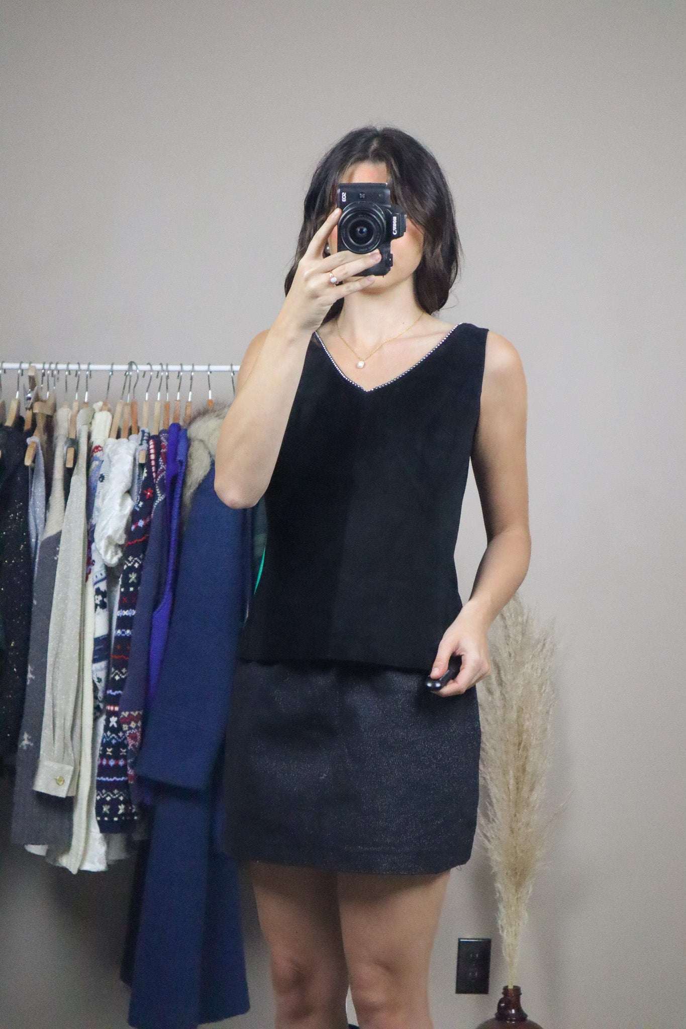 Made in Canada x Danier x Rhinstone Suede Tank (4)