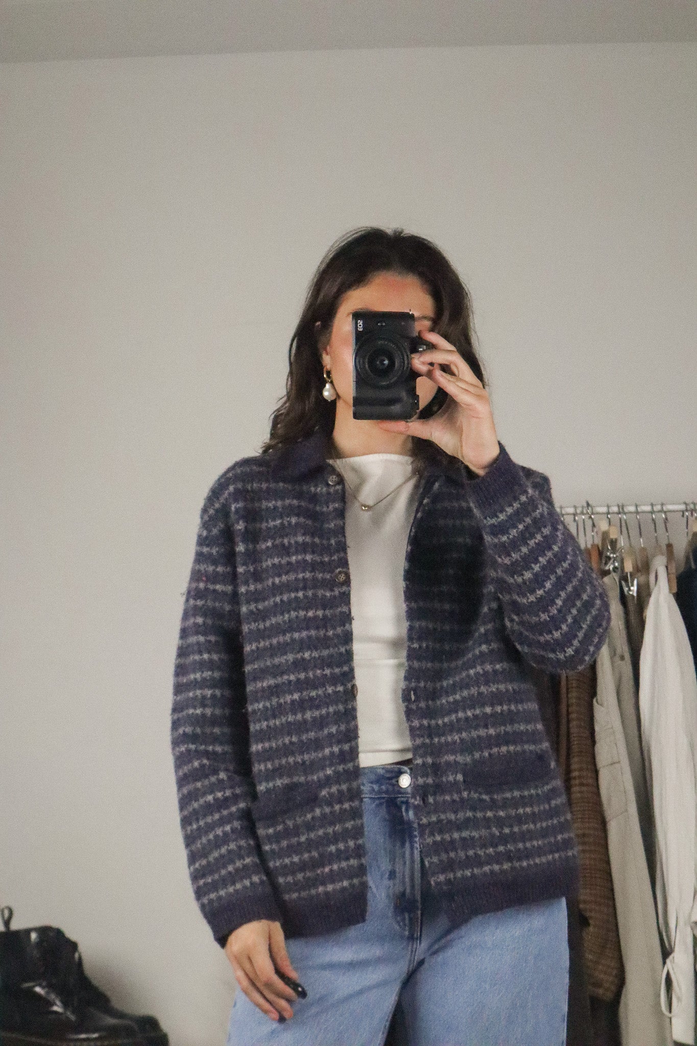 Vintage x Wool Striped Cardi (S/M)