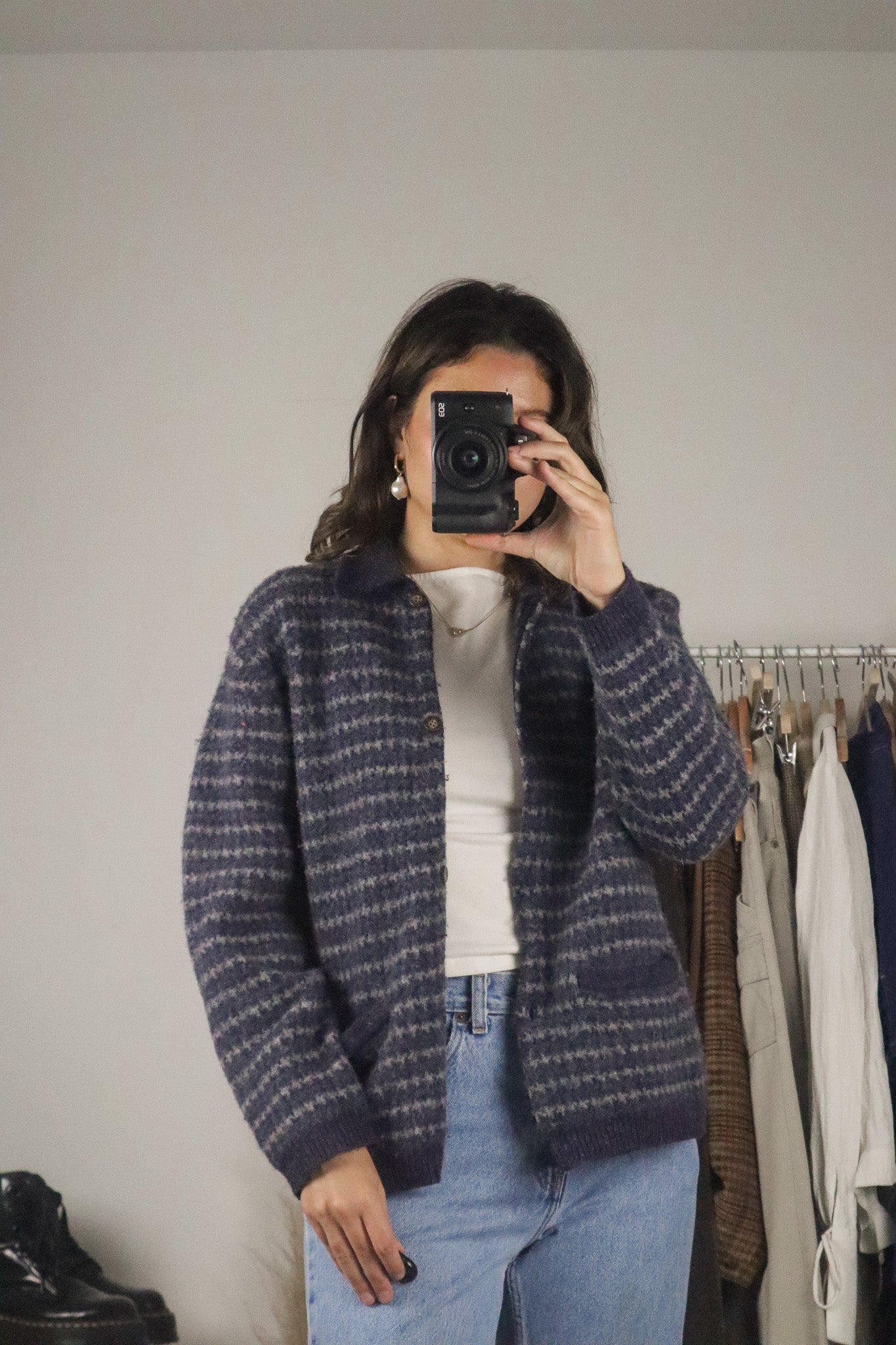 Vintage x Wool Striped Cardi (S/M)