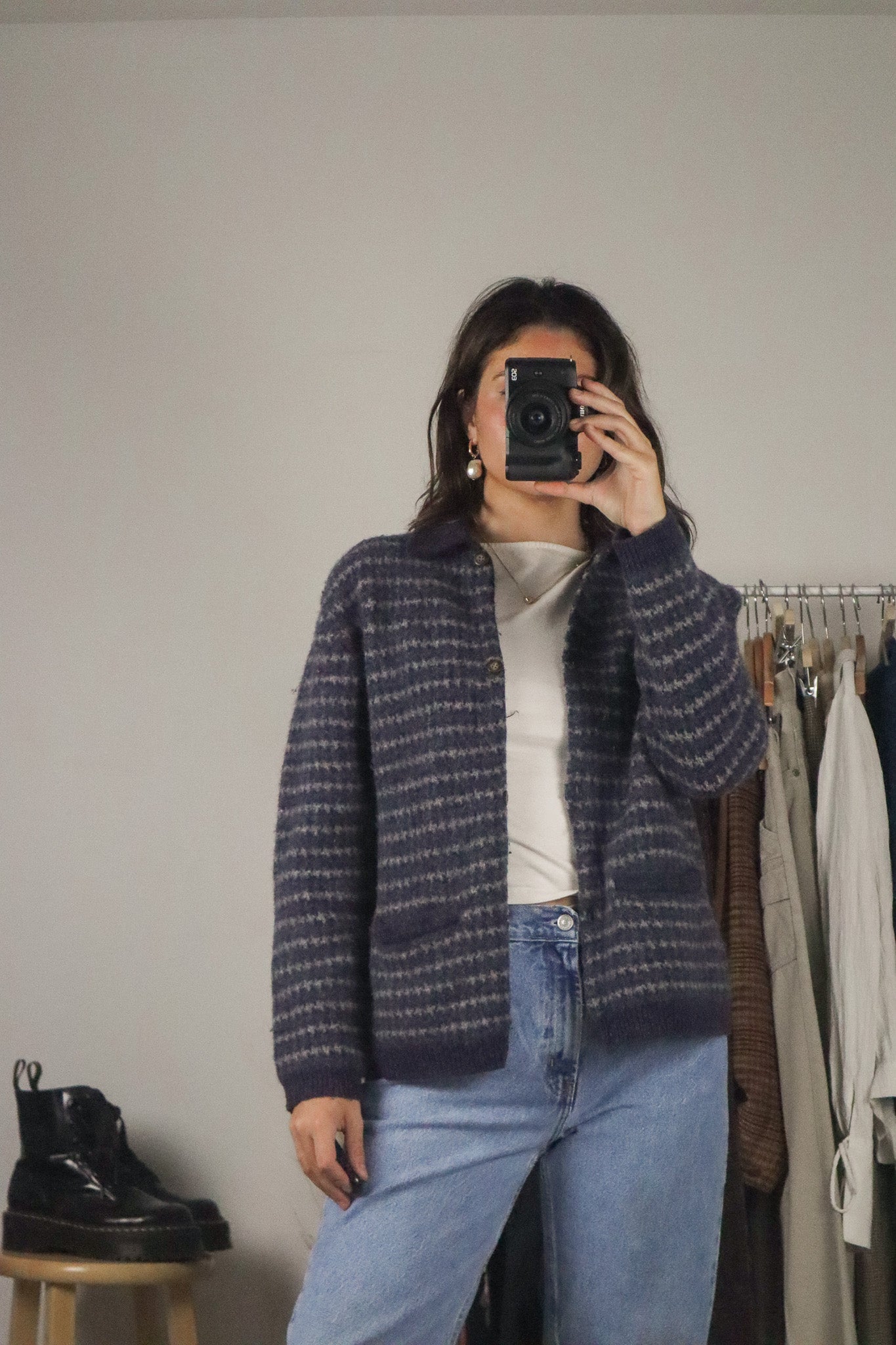Vintage x Wool Striped Cardi (S/M)