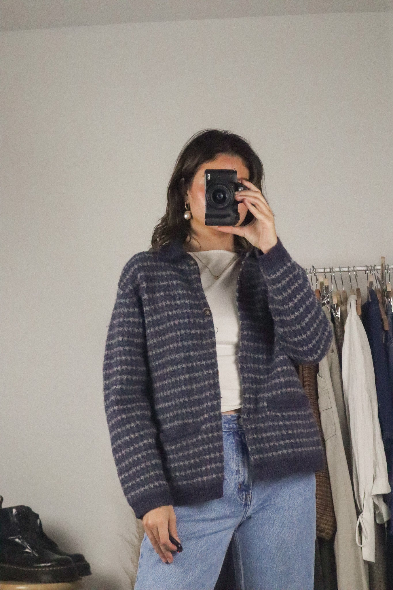 Vintage x Wool Striped Cardi (S/M)